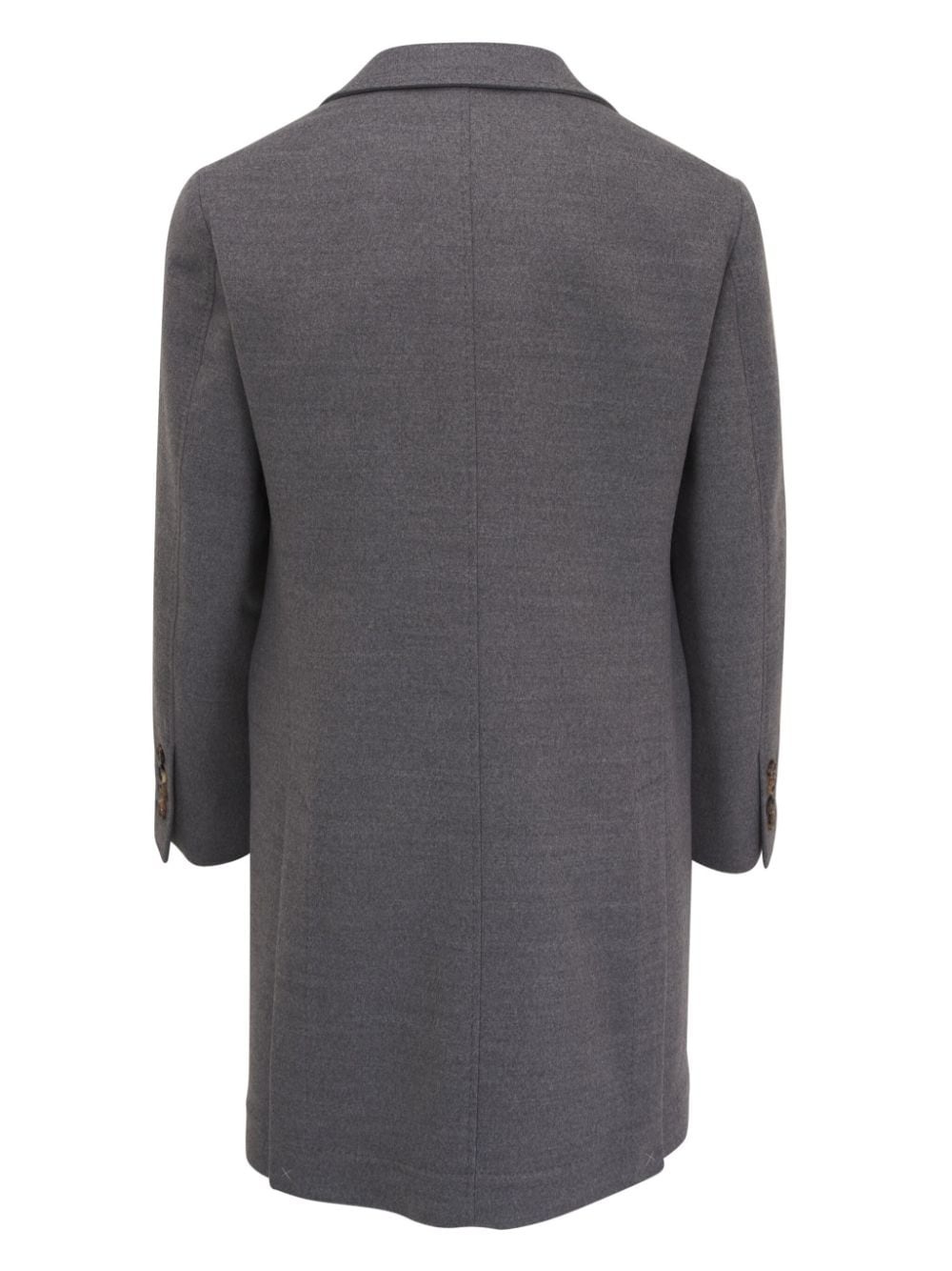 wool single-breasted coat - 2