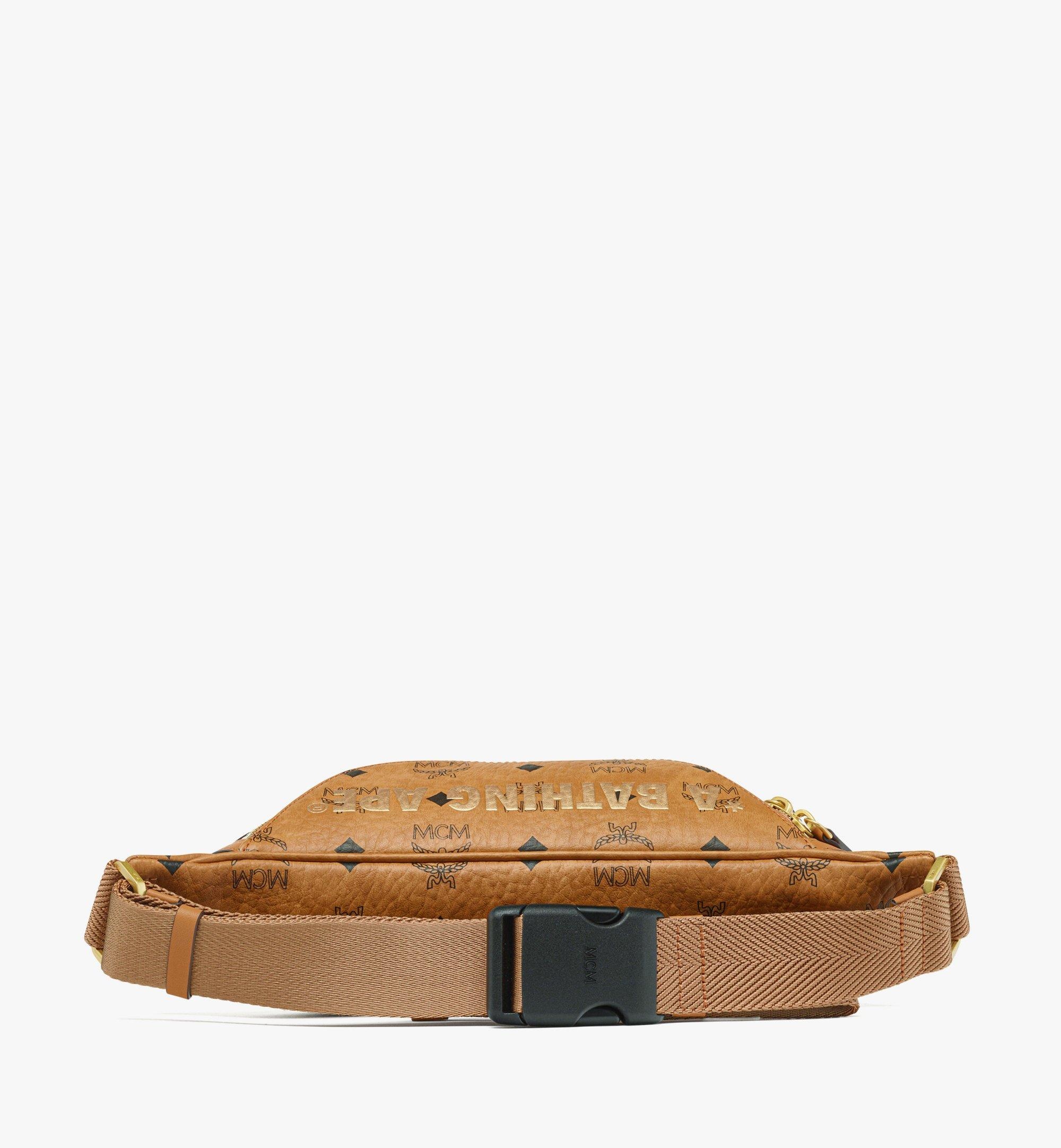 MCM x BAPE Fursten Belt Bag in Visetos - 3