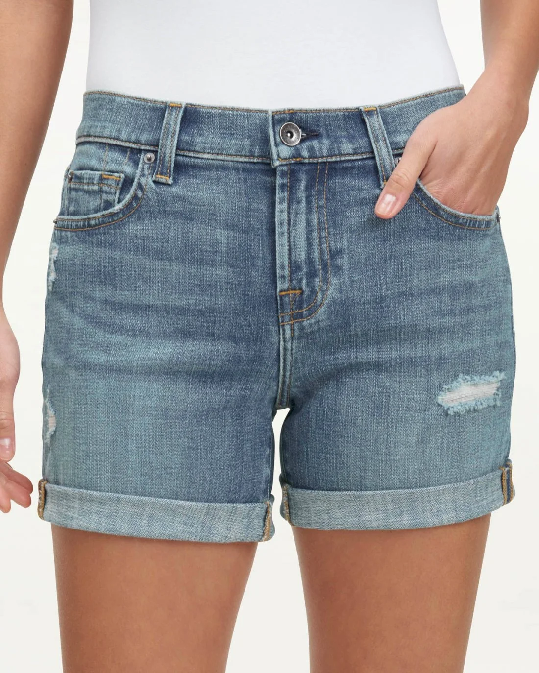 Mid-Rise Relaxed Cuff Short - 1