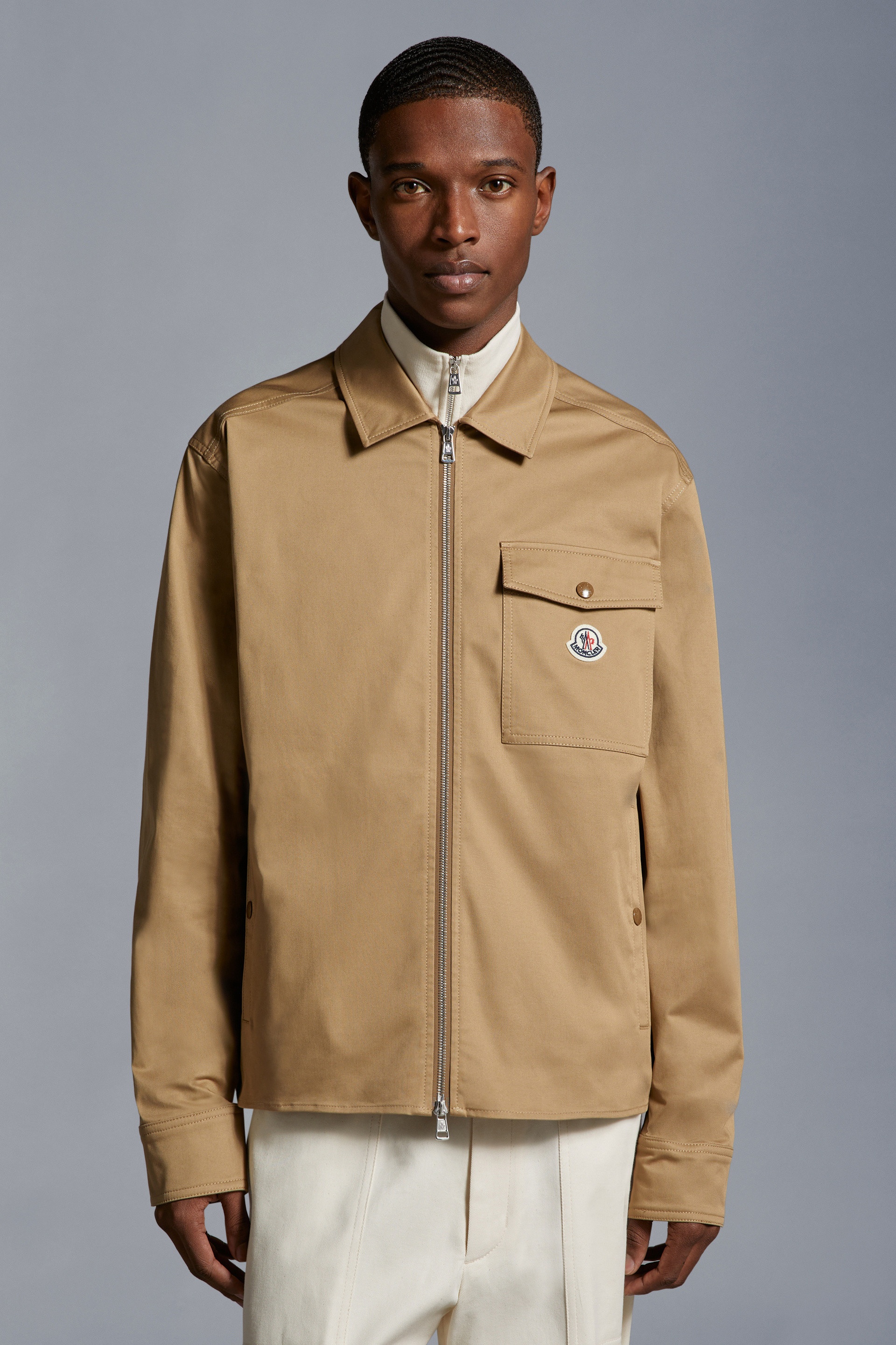 Gabardine Zip-Up Shirt - 3