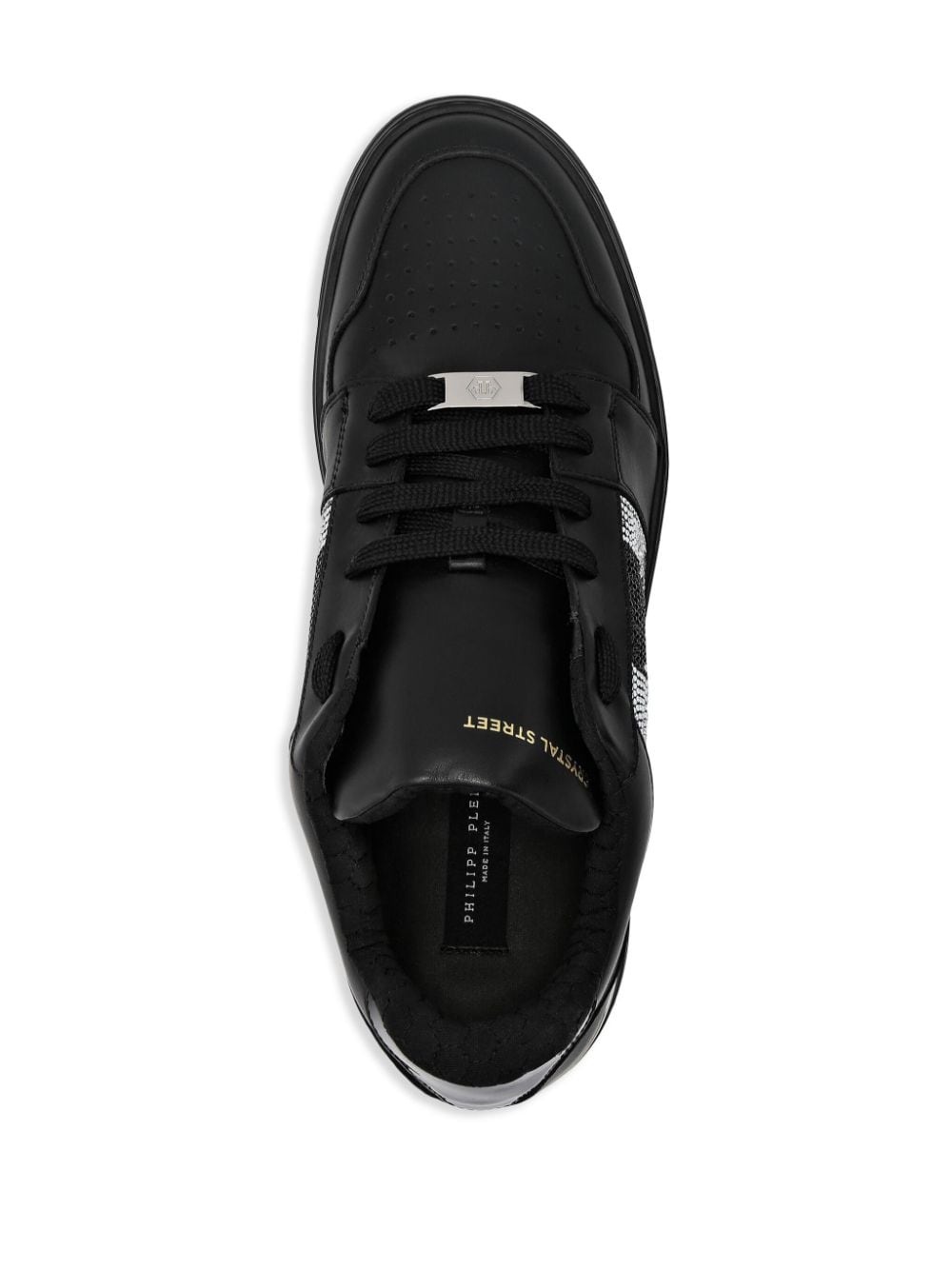 Crystal Lo-Top Leather Sneakers - 3