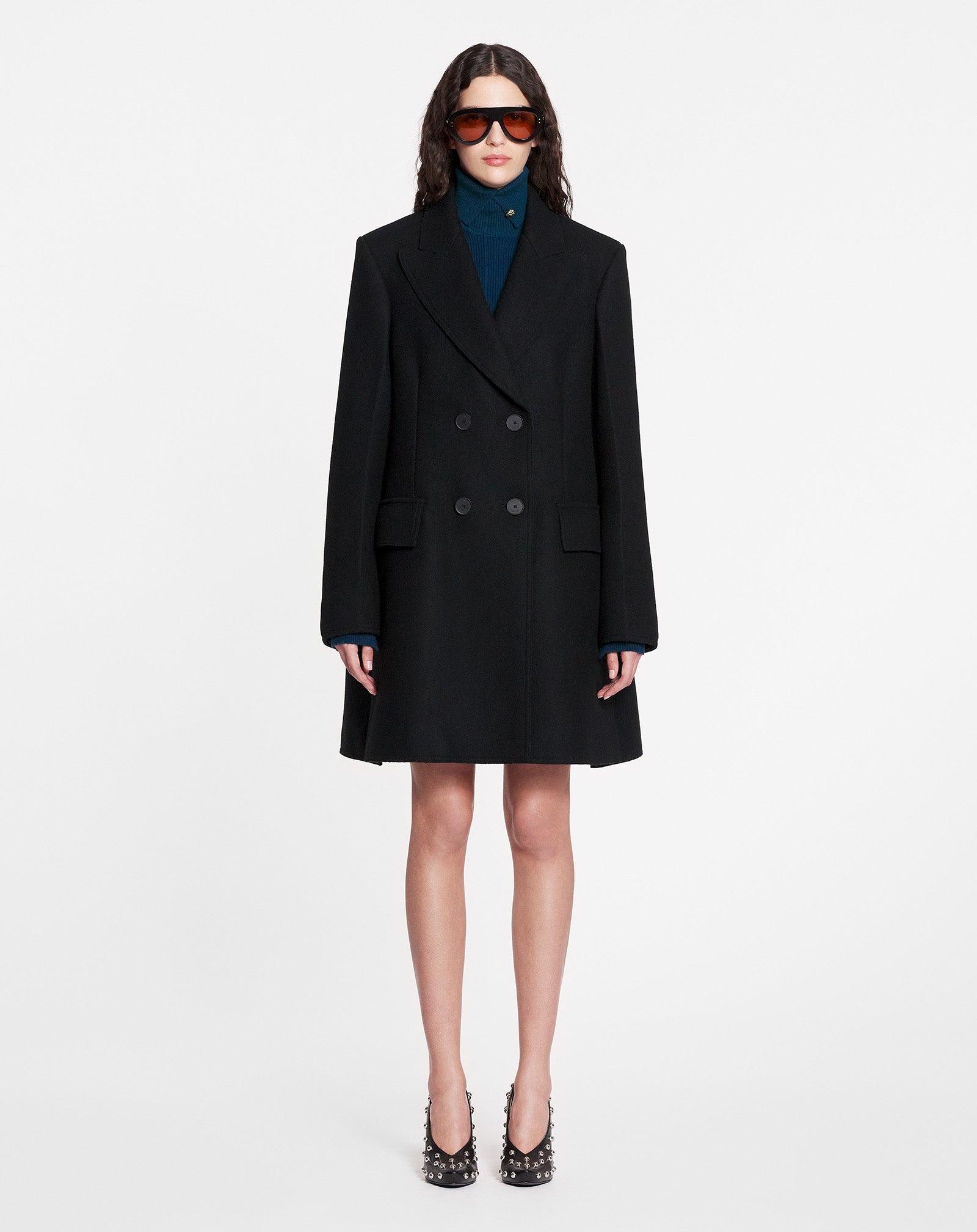 CAPE-EFFECT WOOL PEACOAT - 2