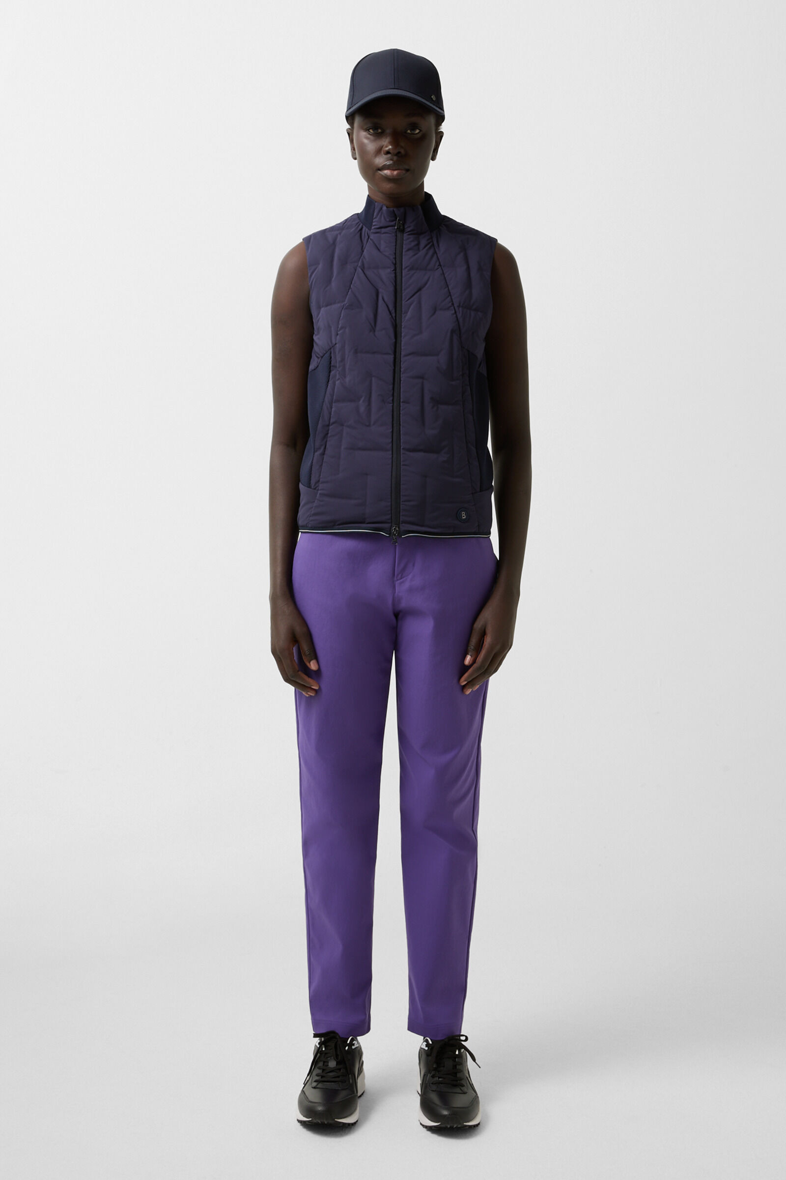 Sia down vest in Navy blue - 4