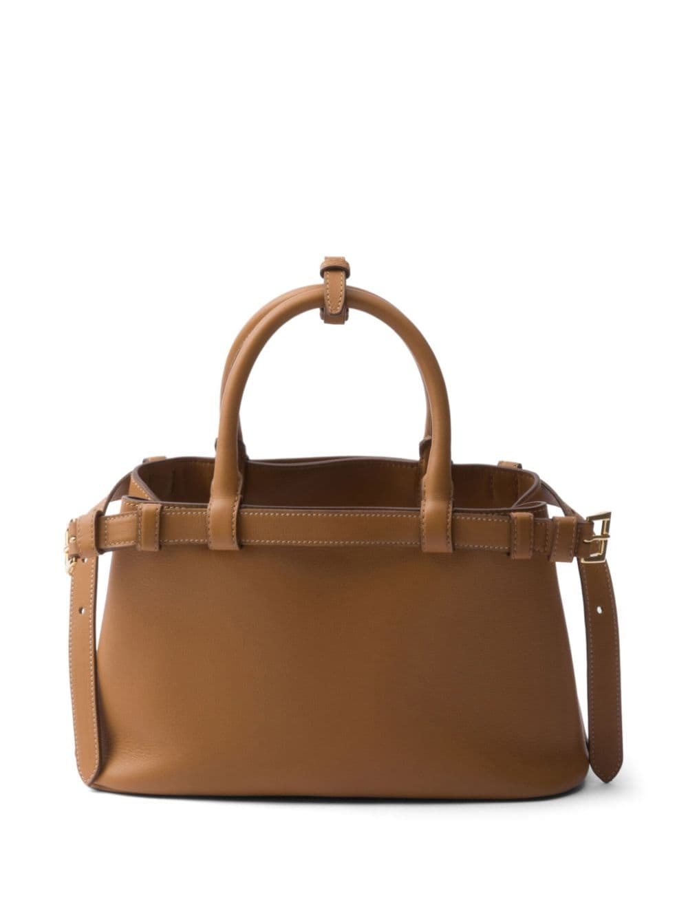 small belted leather two-way bag - 5