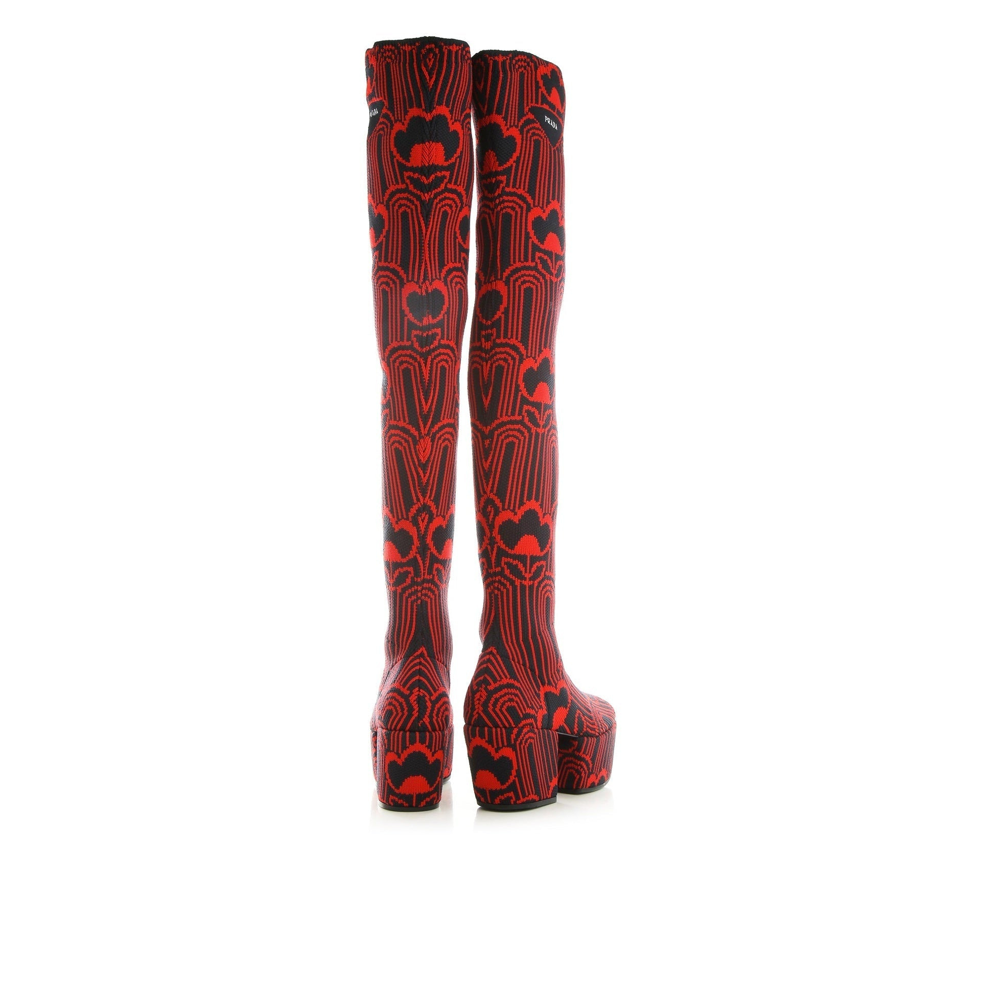 Prada Jaquard Embroidered Boots Women - 3