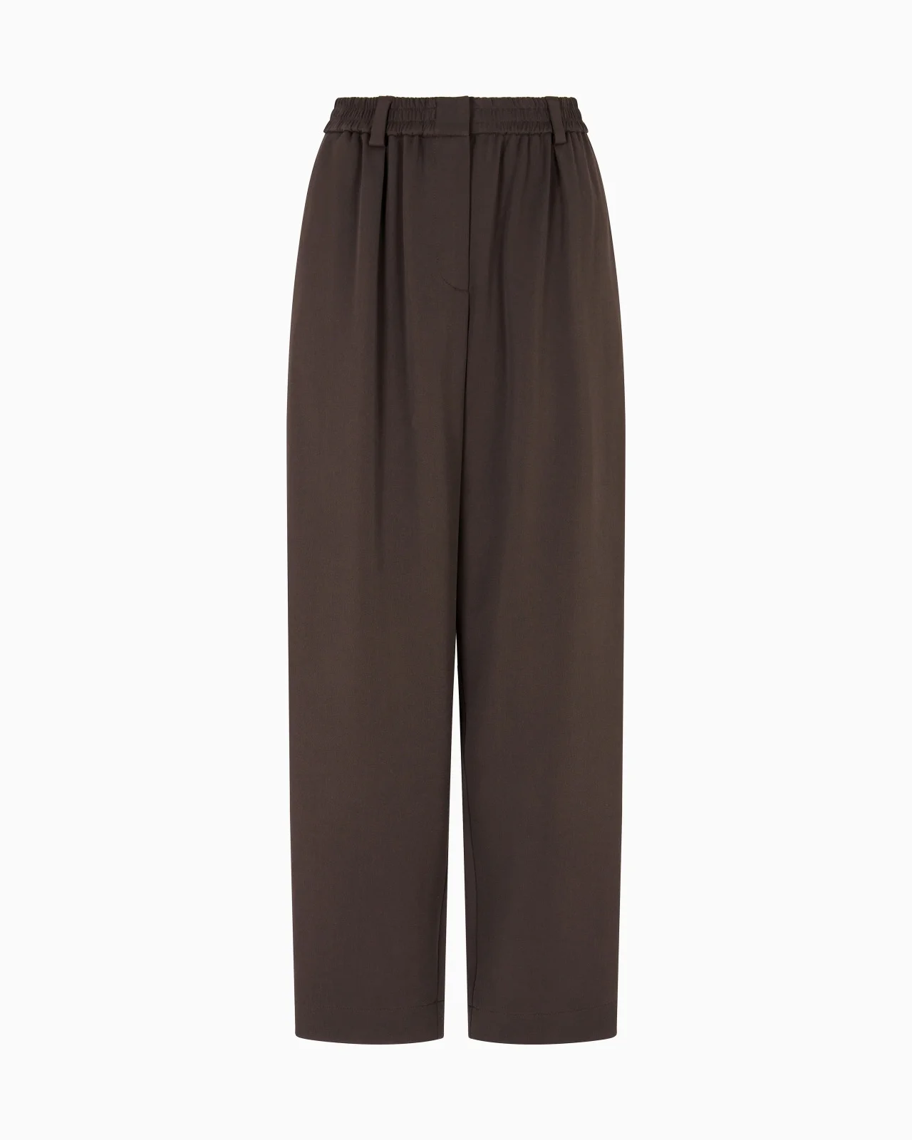 STRAIGHT TROUSERS IN SILK DOUBLE GEORGETTE - 1