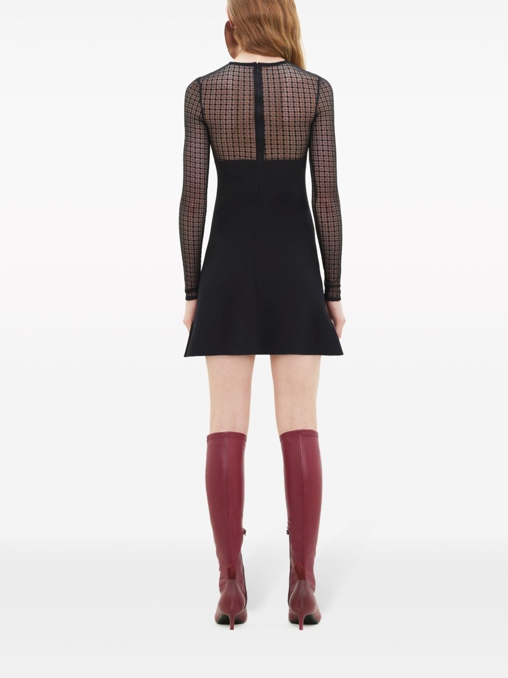 lace panelled minidress - 4