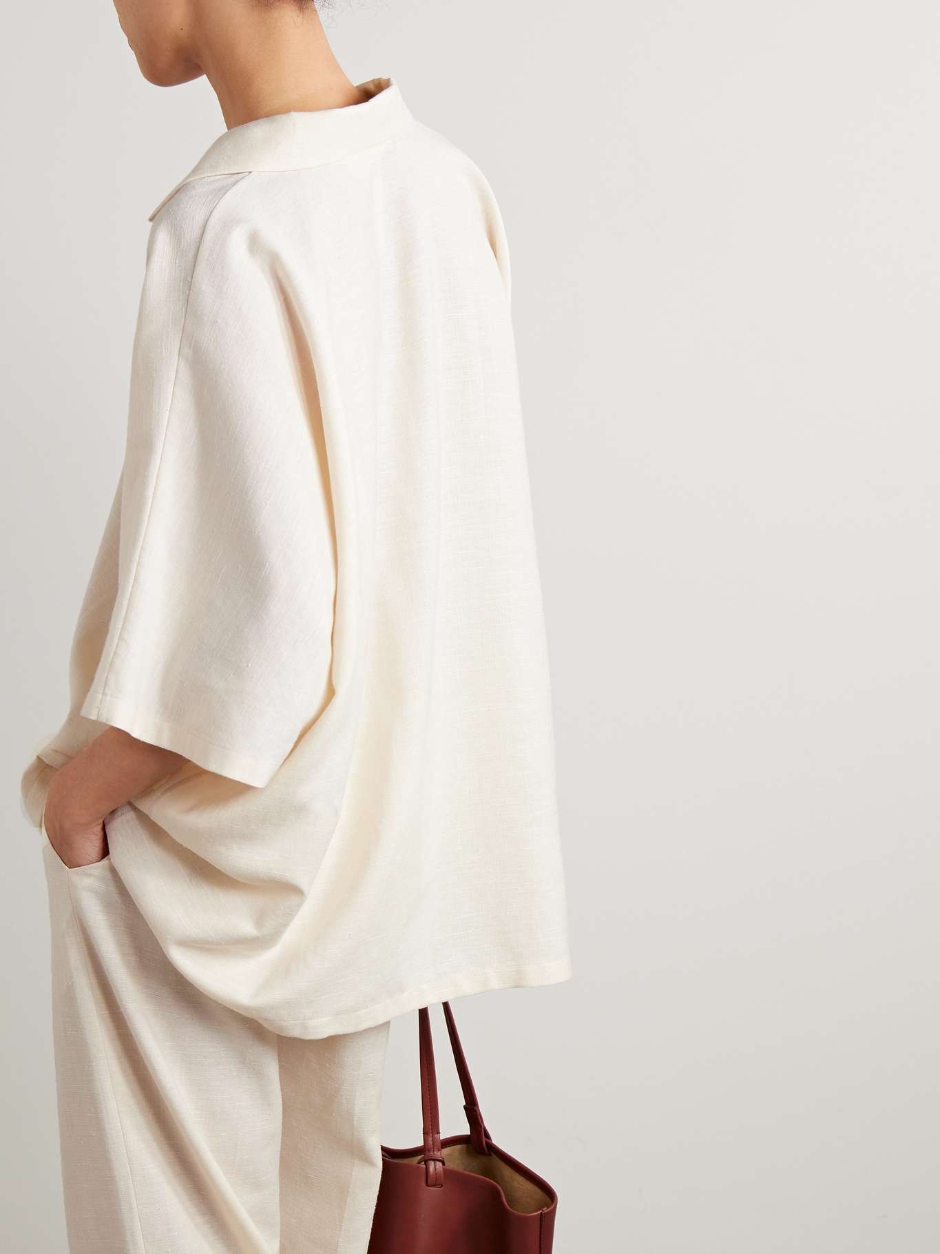 Wen oversized wool, silk and linen-blend blouse - 4