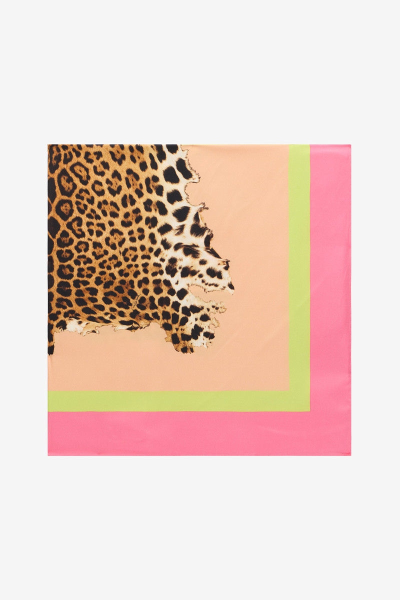 Silk Scarf with Cavalli Pop Print 1