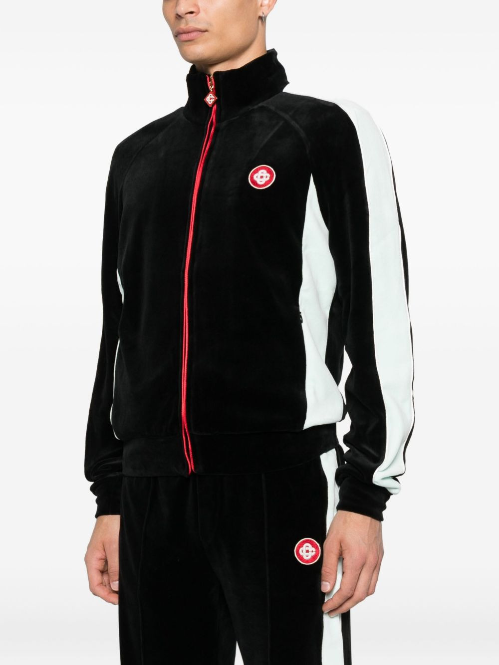 panelled zip-up sport jacket - 3
