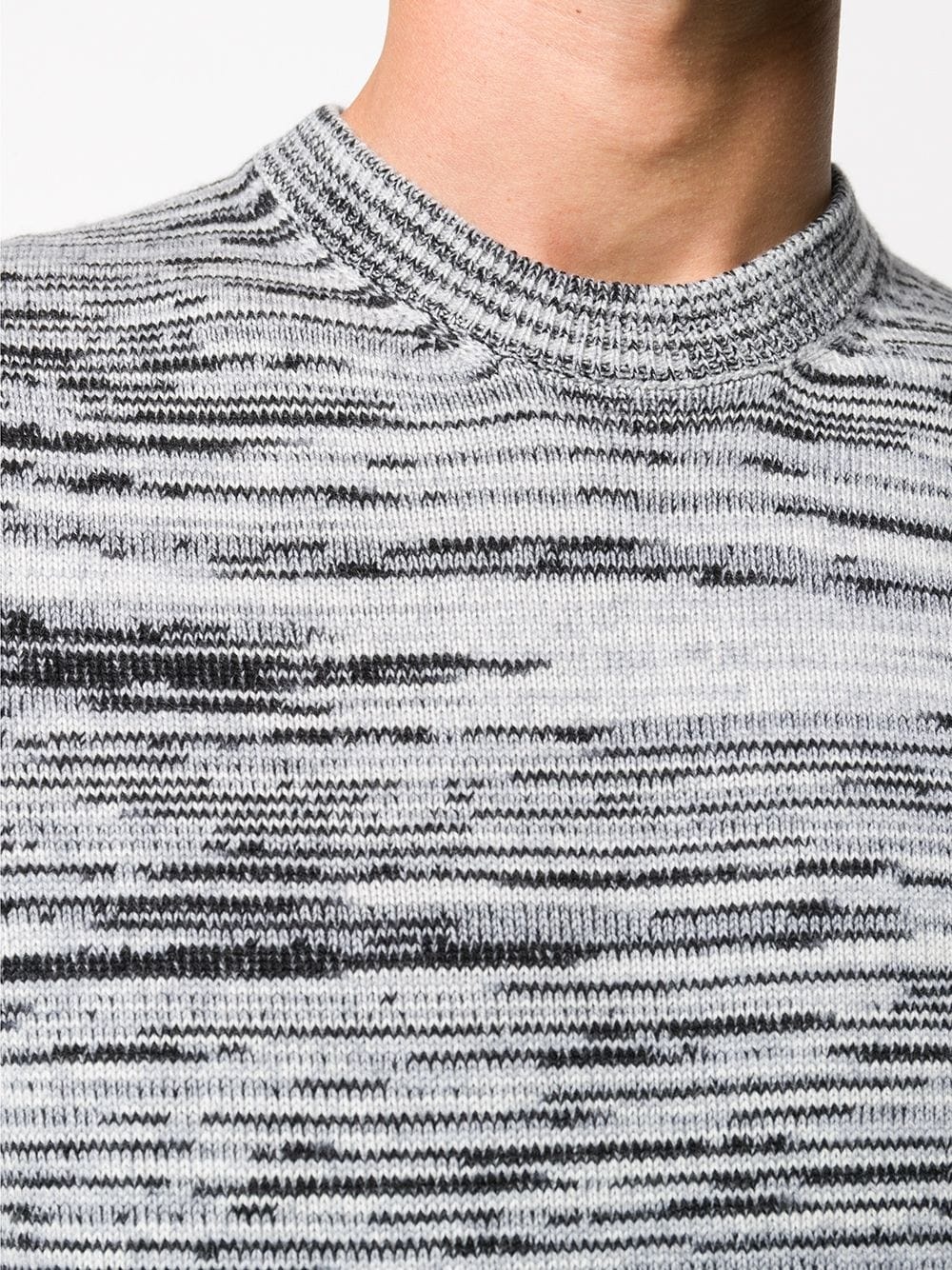 marbled crewneck jumper - 5