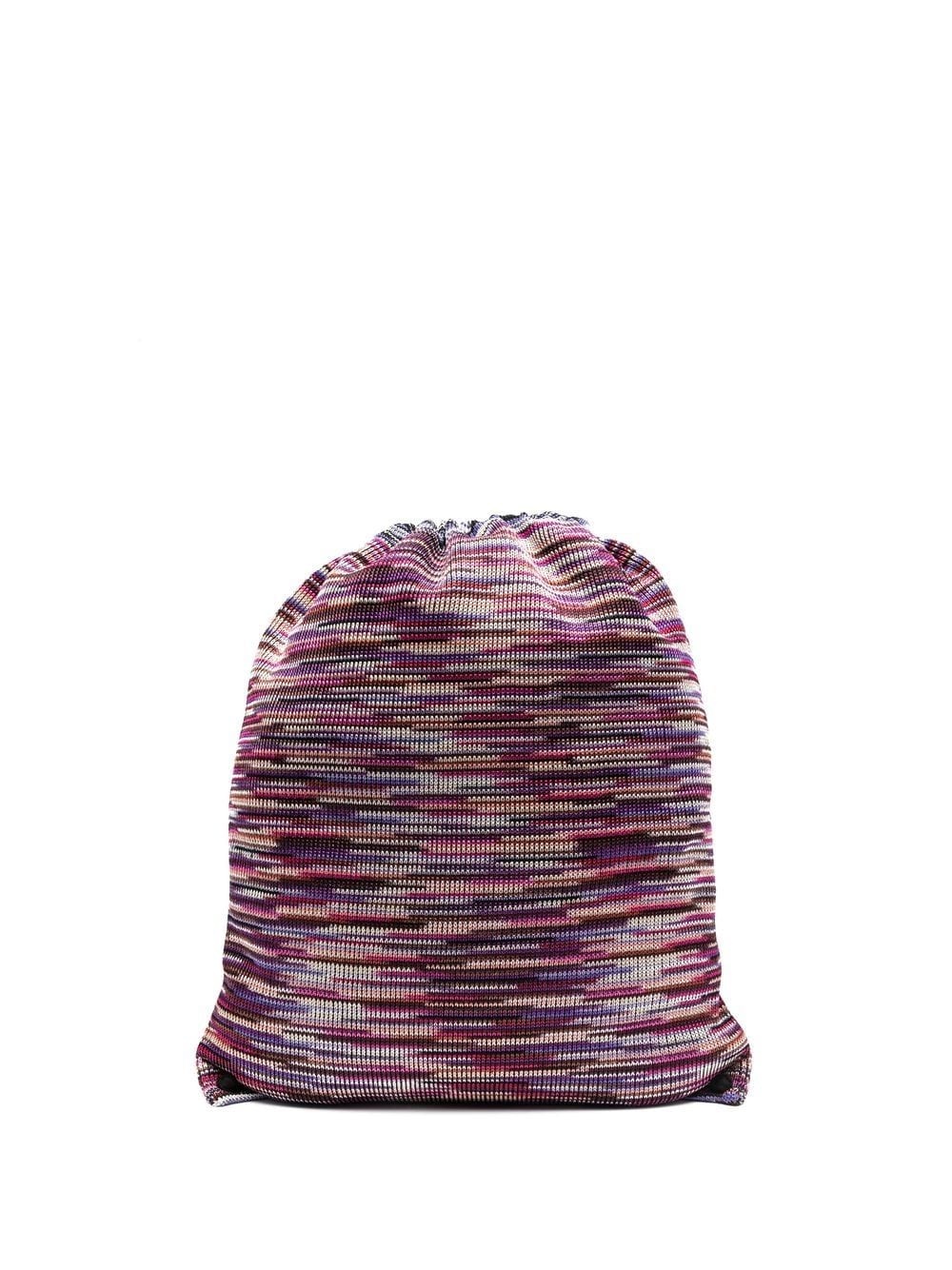 knitted drawstring backpack - 1