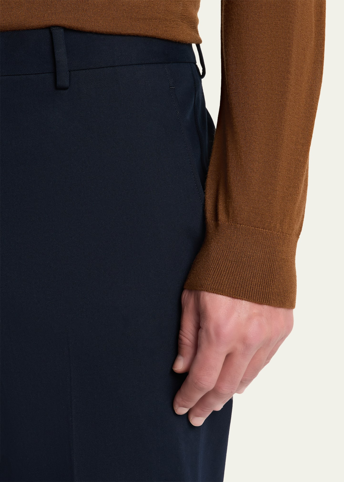 Men's Jarno Cotton Straight Fit Flat-Front Pants - 5