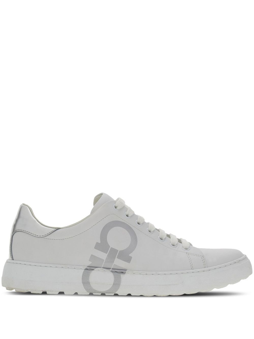 Gancini-print lace-up sneakers - 1