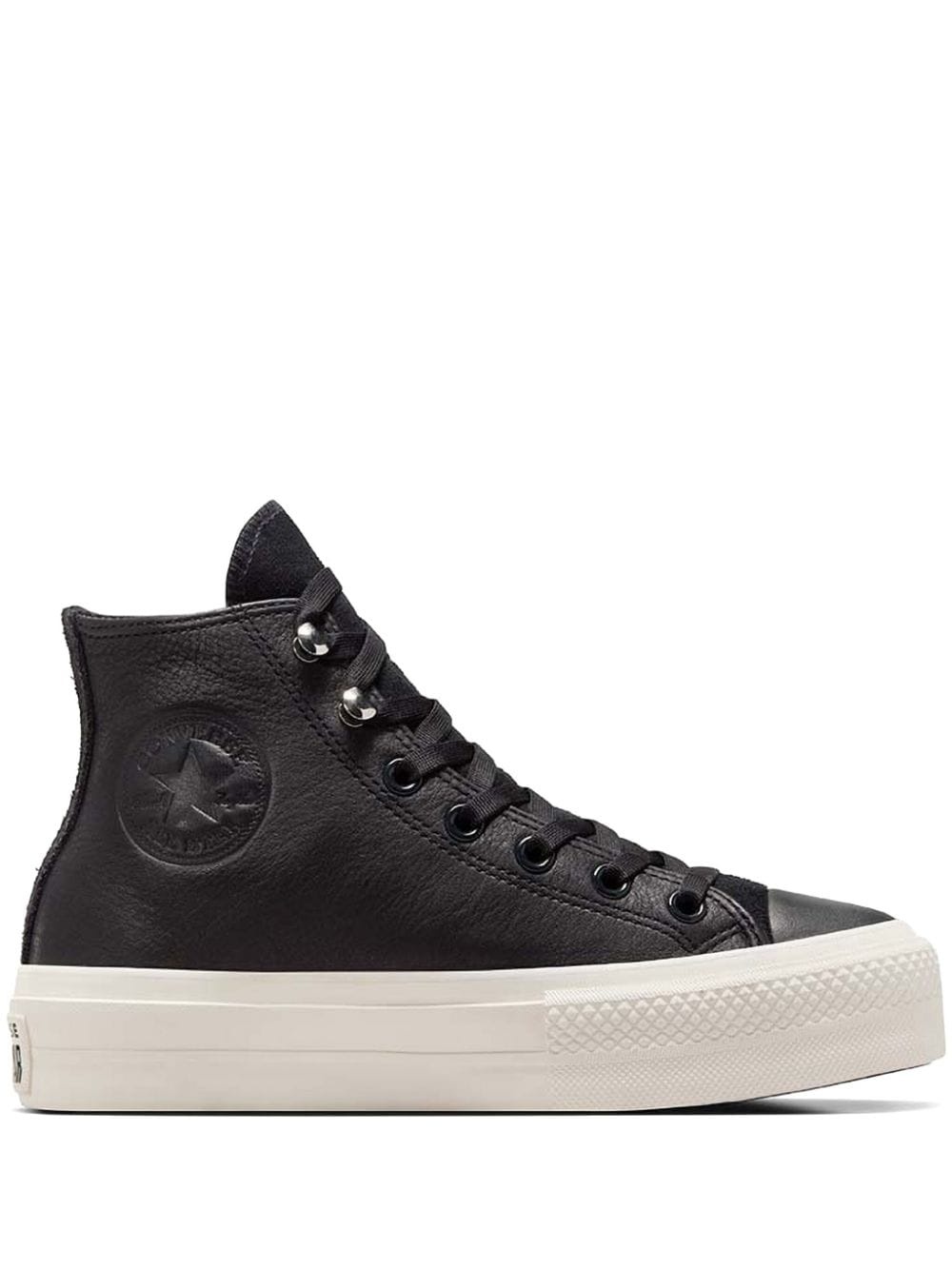 platform leather hi-top sneakers - 1