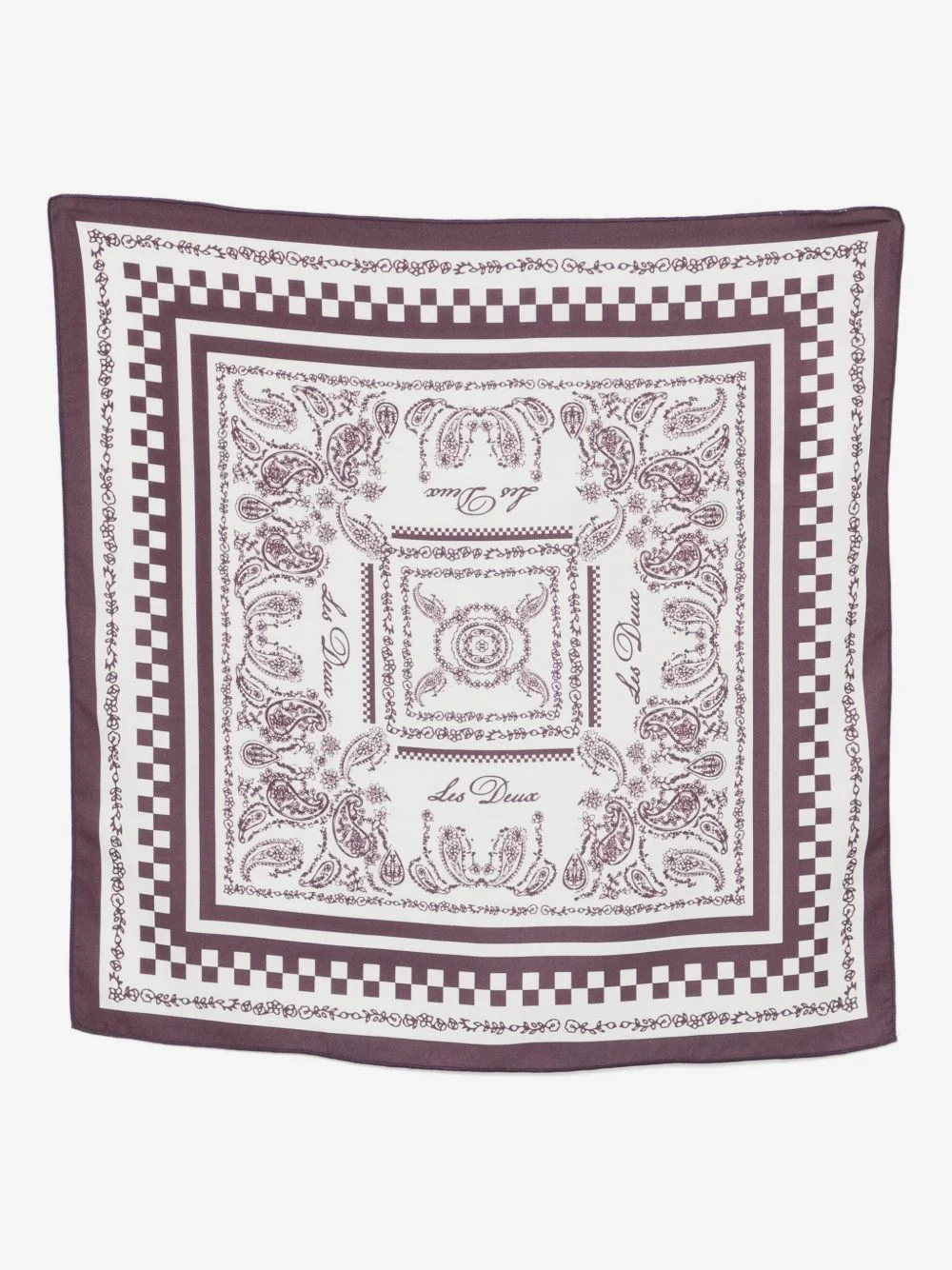 paisley border-detail scarf - 1