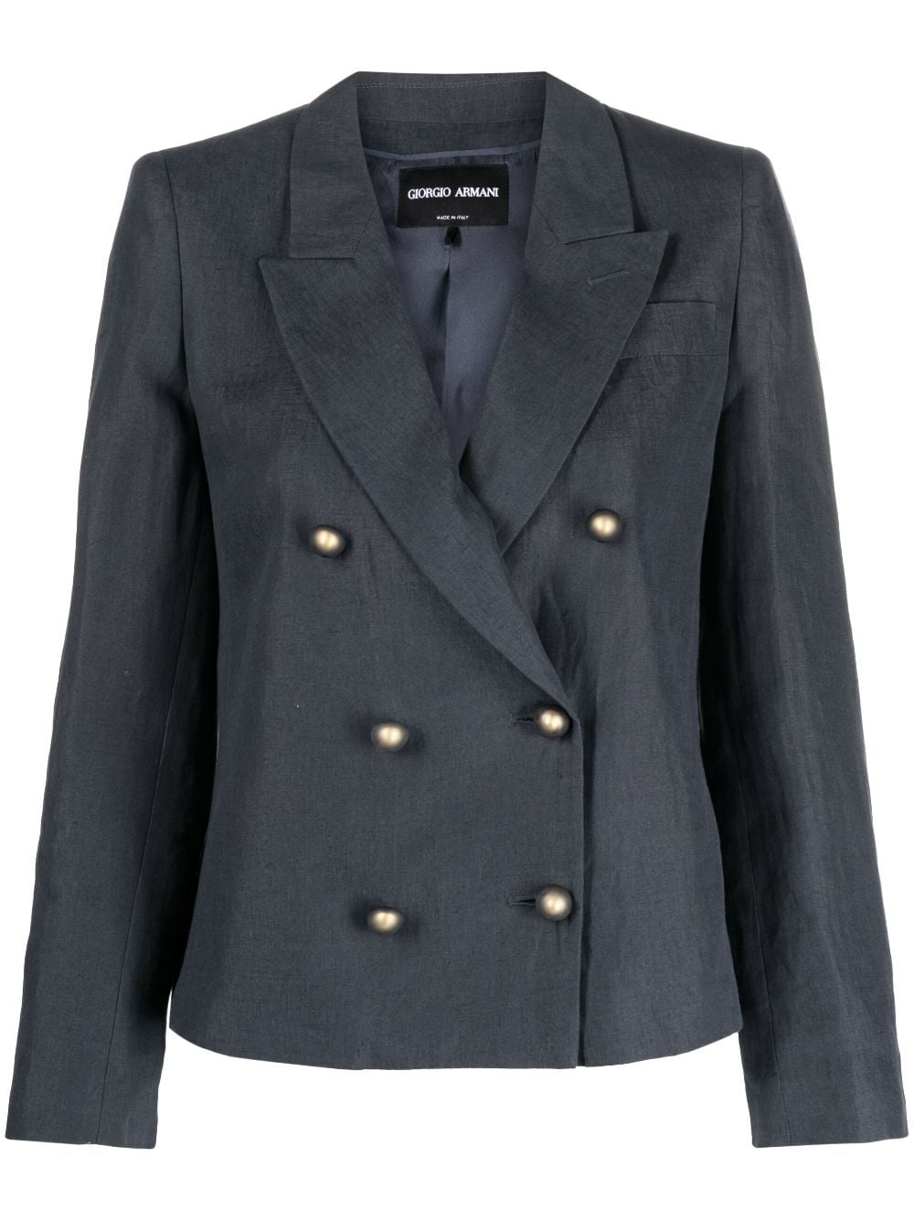 double-breasted peak-lapel blazer - 1