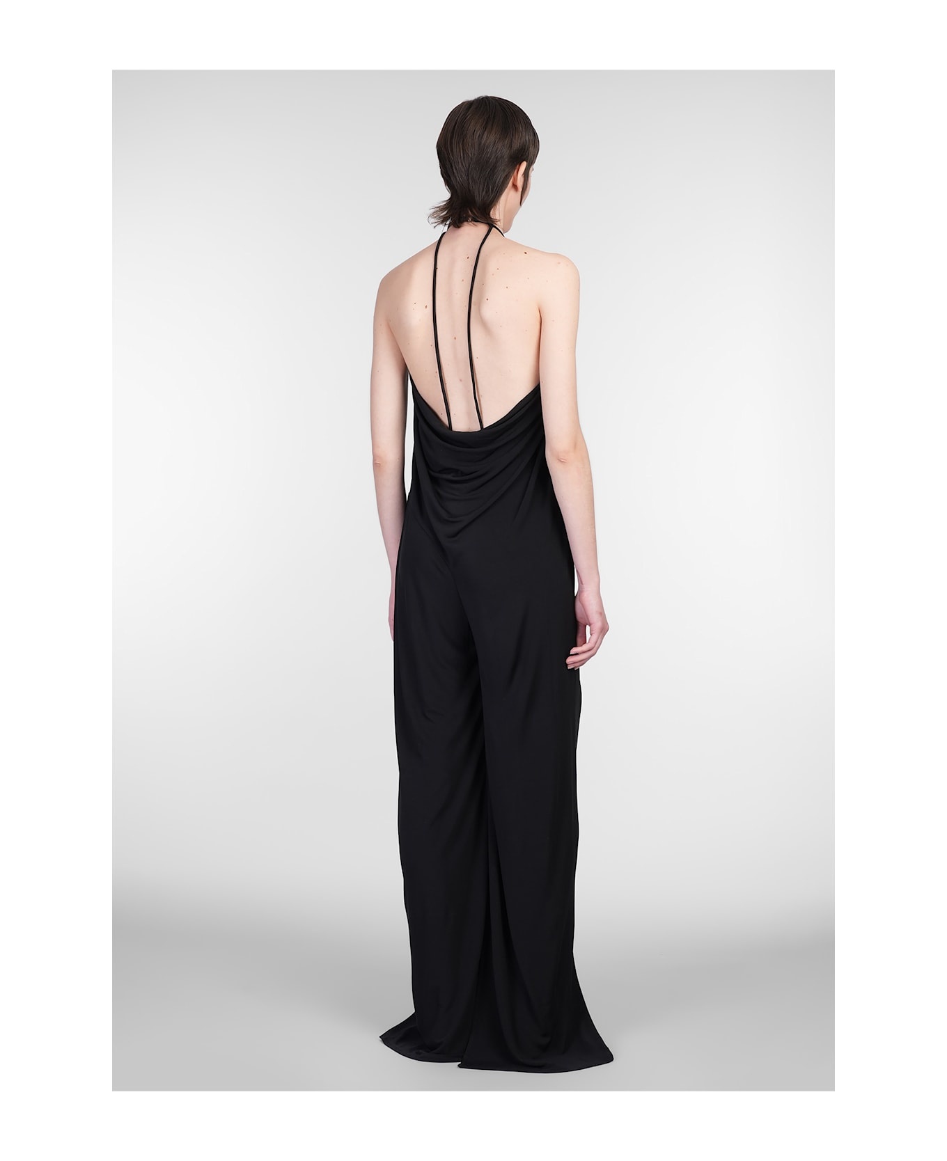 Jumpsuit In Black Viscose - 3