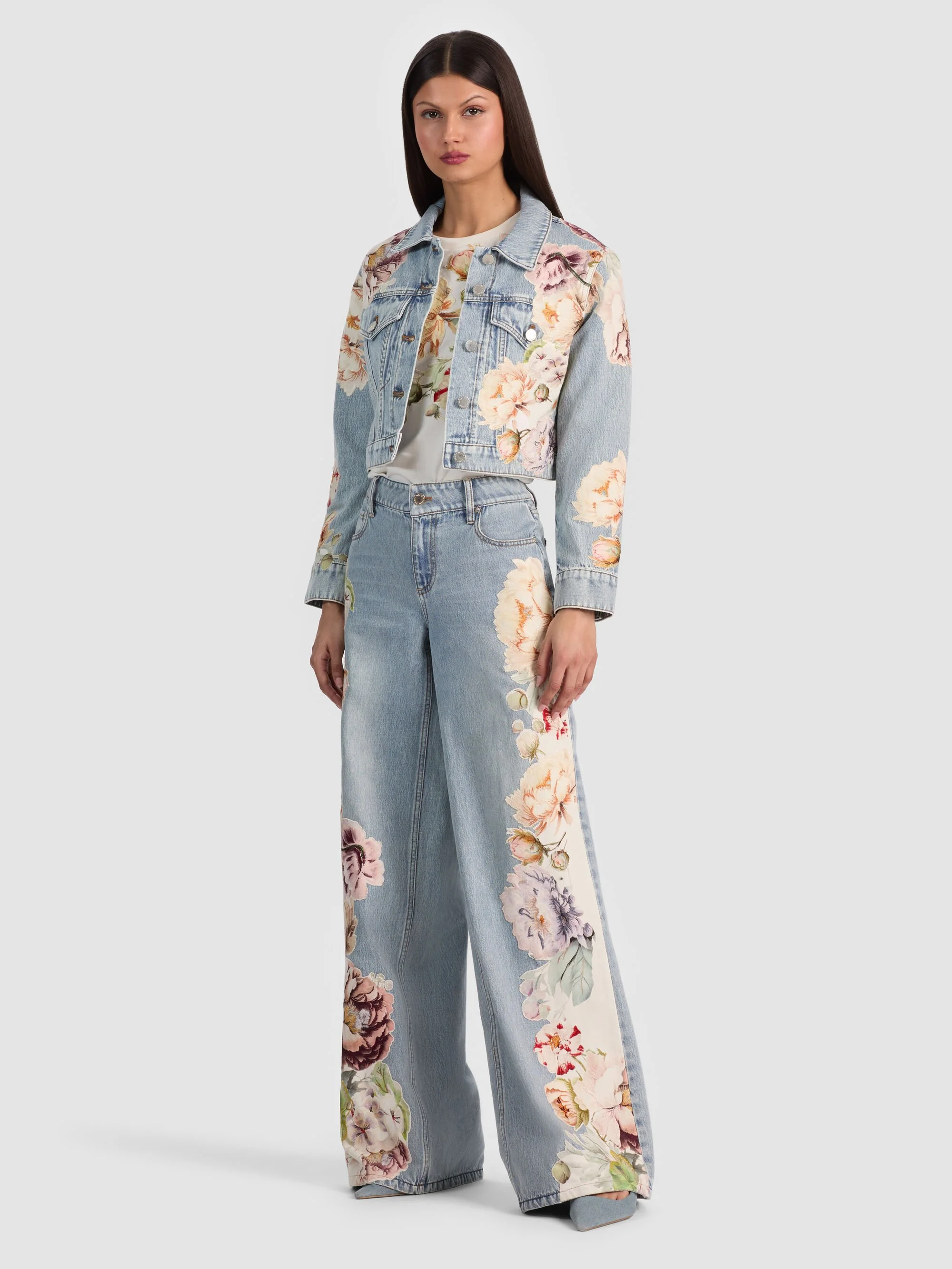 CHLOE EMBROIDERED DENIM JACKET - 1