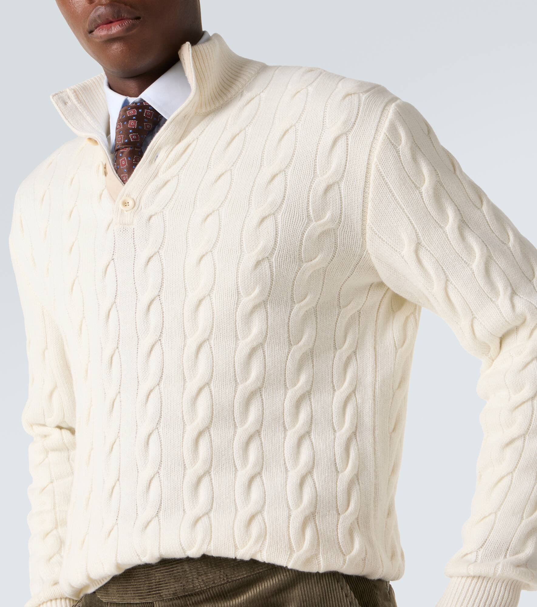 Cable-knit cashmere sweater - 5