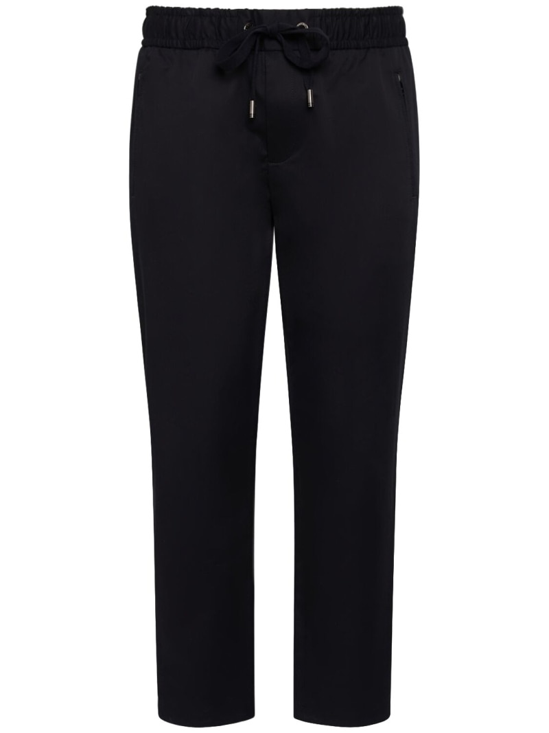 Stretch cotton jogging pants - 1