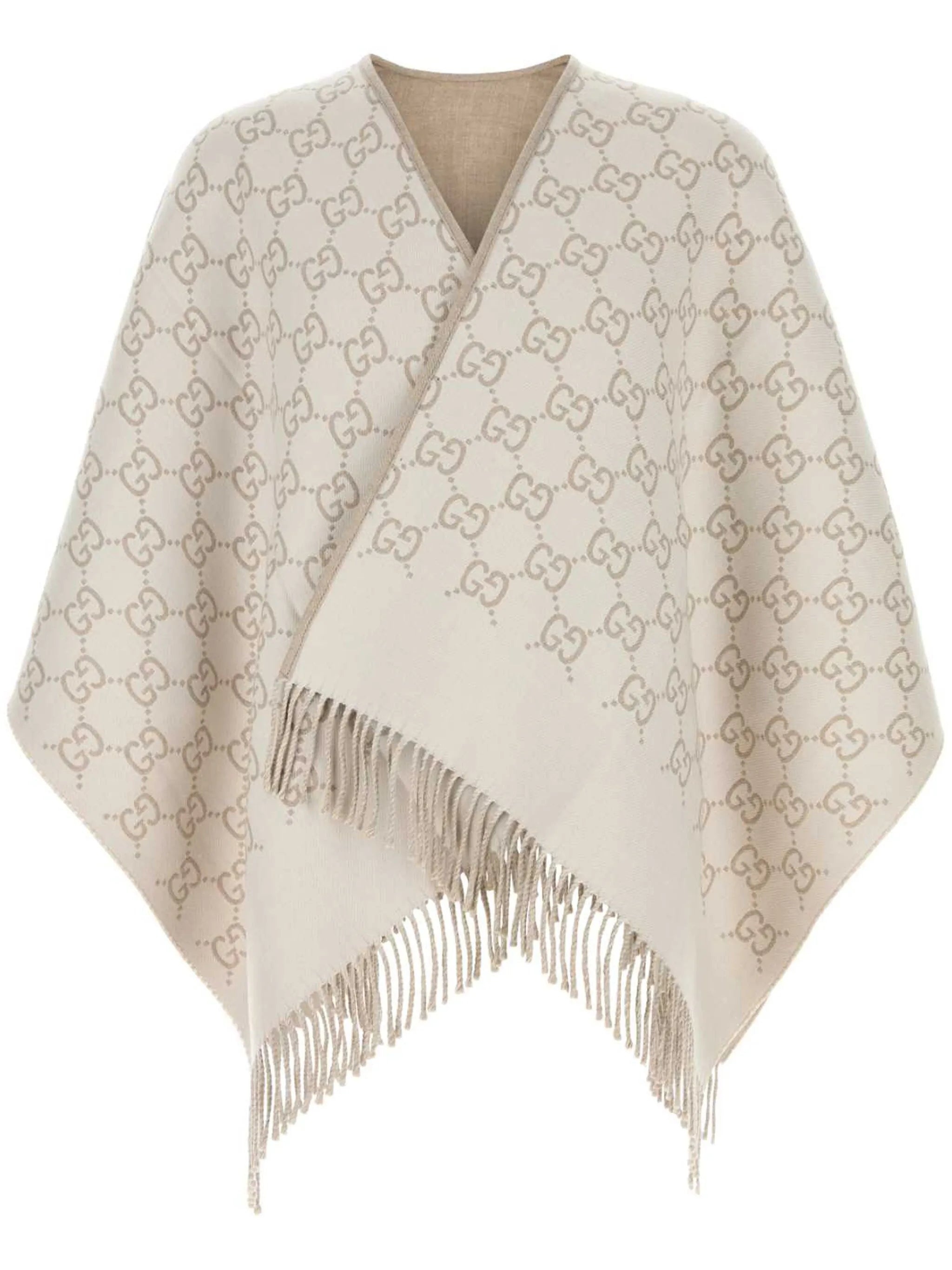 Embroidered Wool Cape - 1