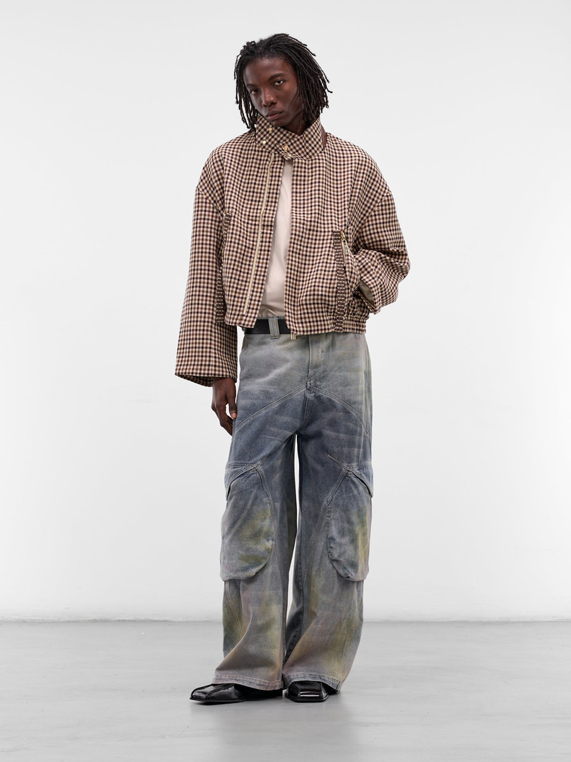 NAMESAKE Medina Brown Plaid Harrington Jacket outlook