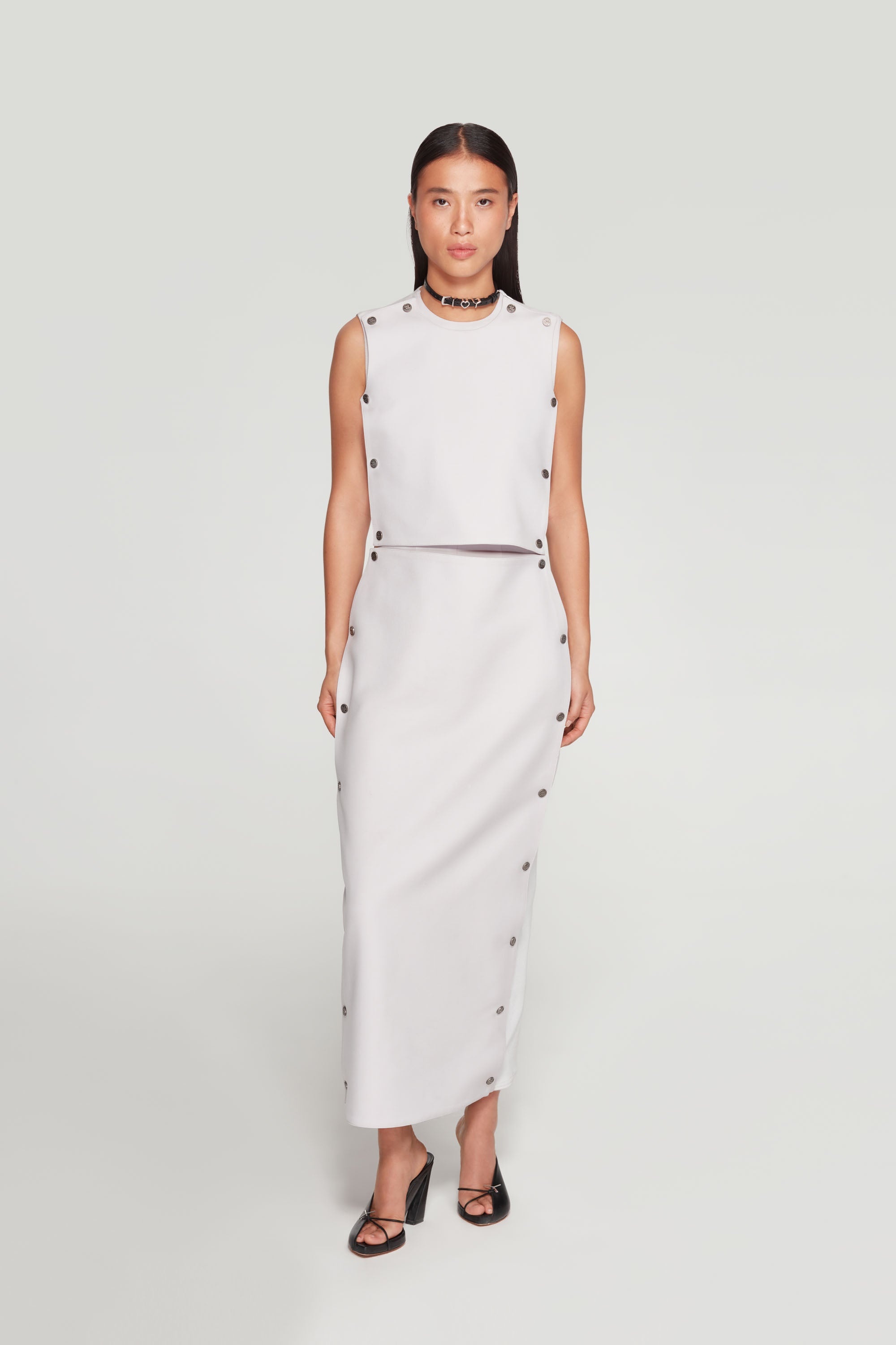 Snap Panel Sleeveless Dress - 7