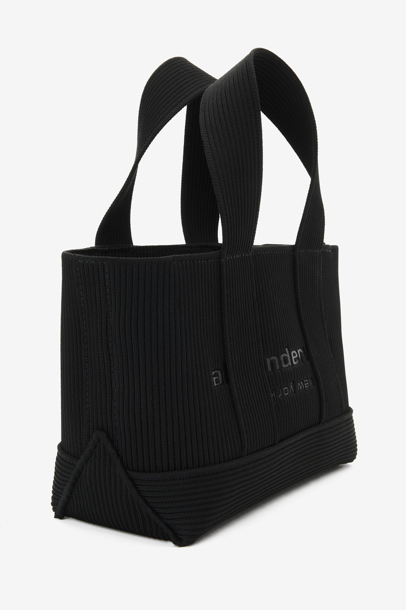 Alexander Wang ryan mini tote bag in rib knit outlook
