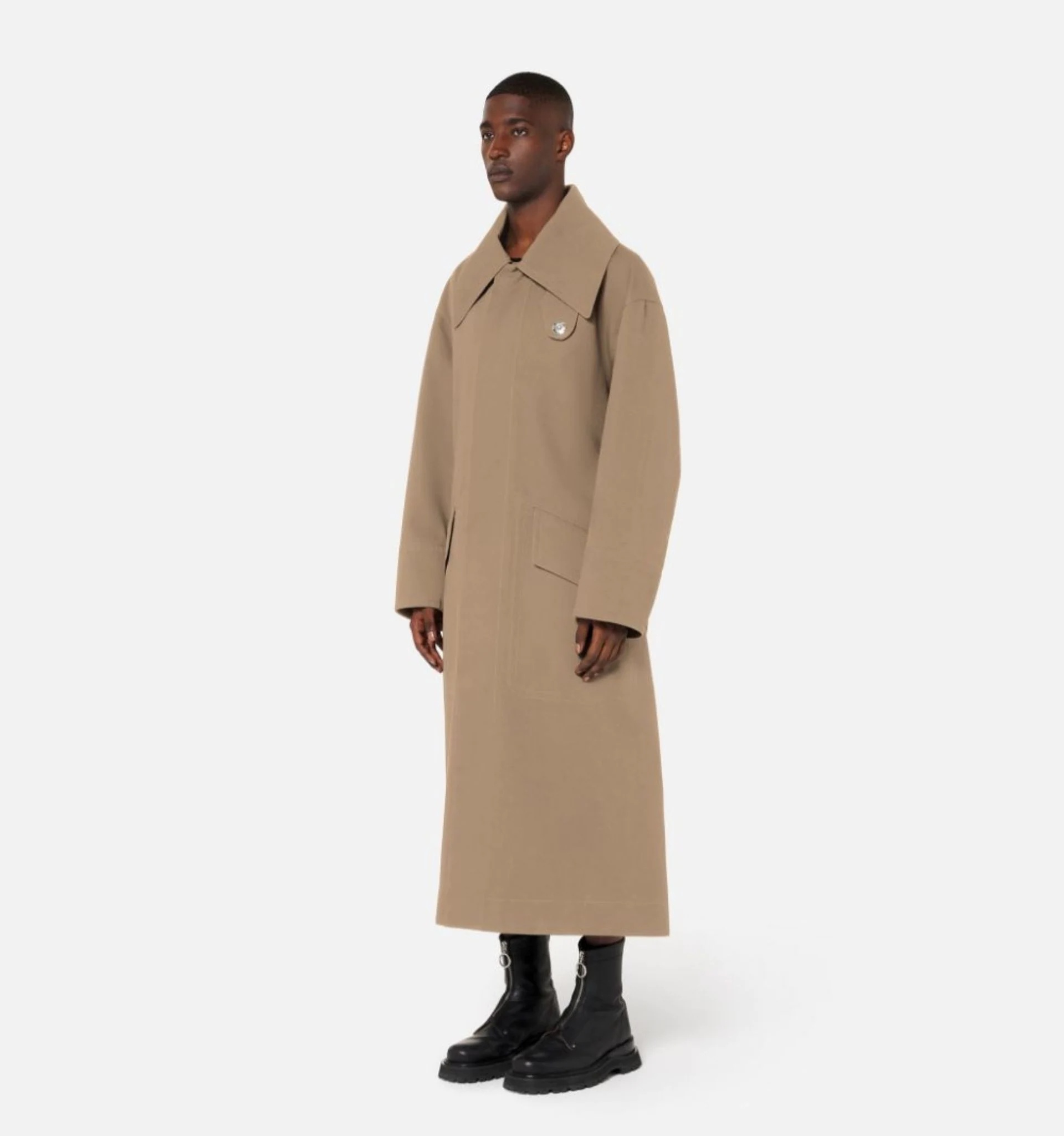oversized belted trench coat - 3