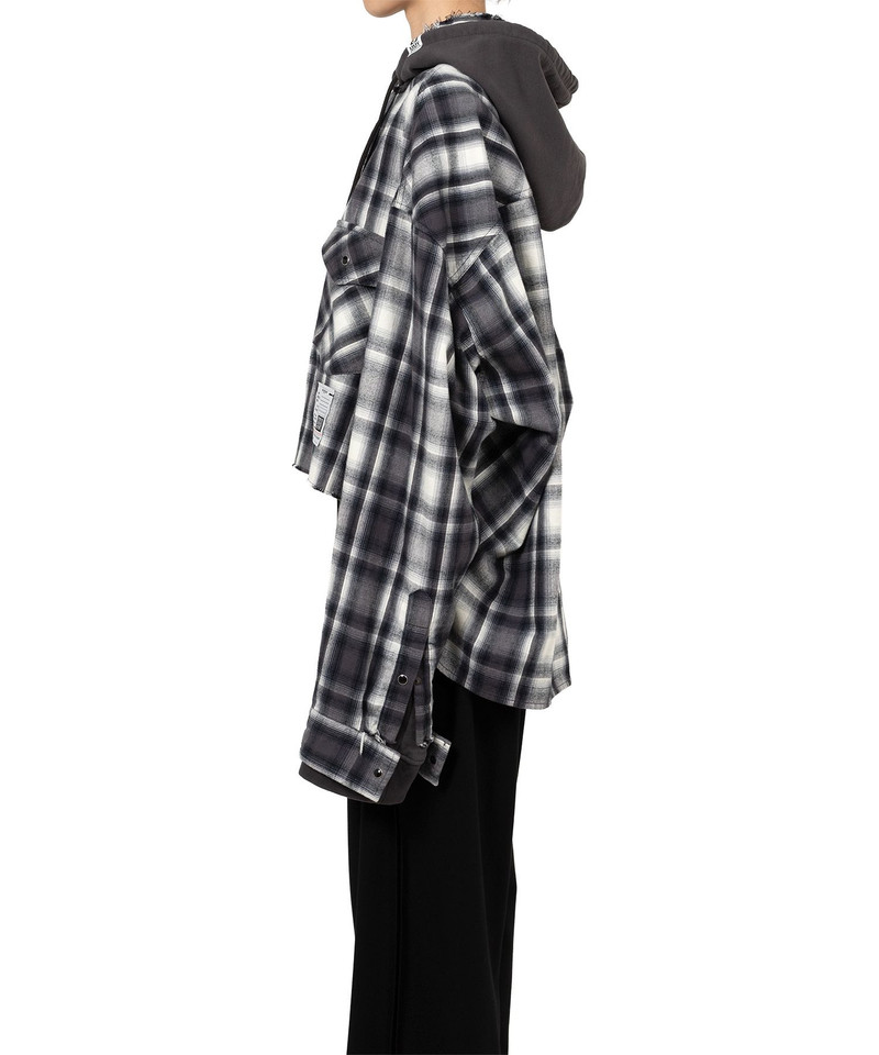 Hoodie Combine Checkered Shirt 5