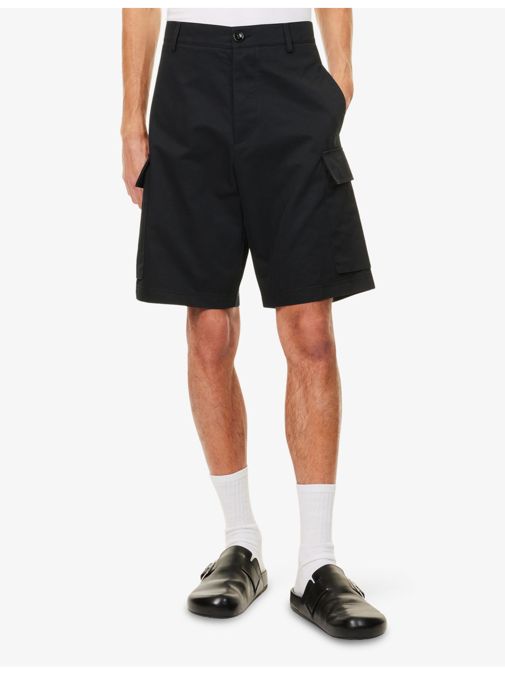 Patch-Pocket Straight-Leg Cotton Shorts - 3