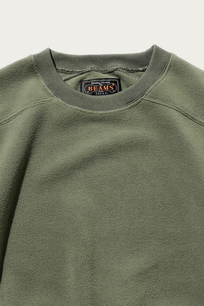 BEAMS PLUS MIL Crew Fleece - Olive outlook