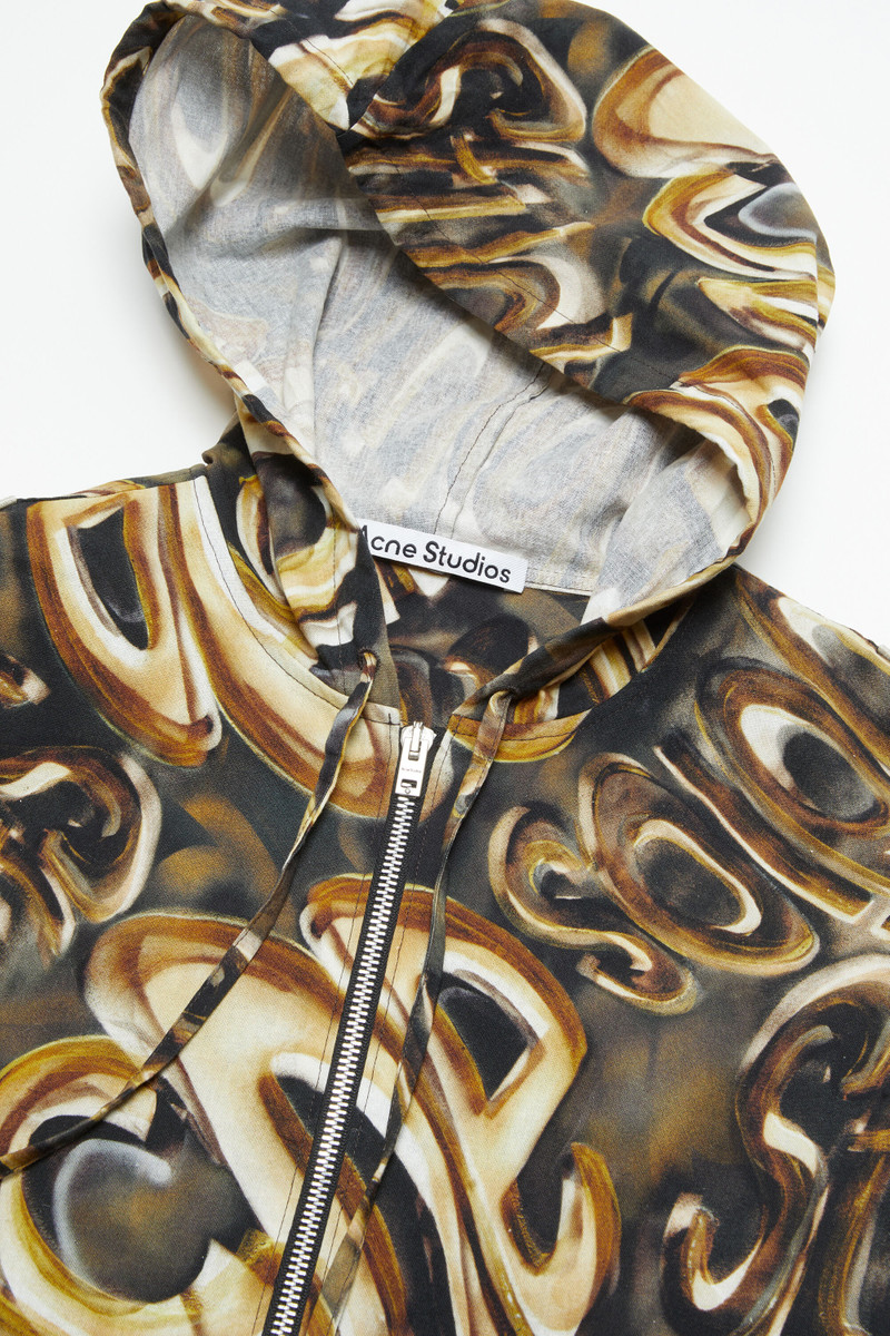 Hooded logo jacket - Black/gold 6