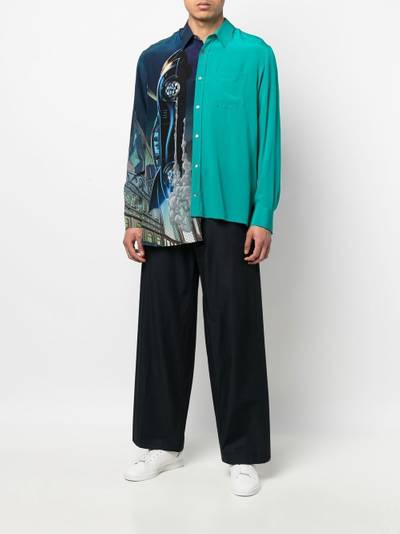 Lanvin graphic-print silk shirt outlook