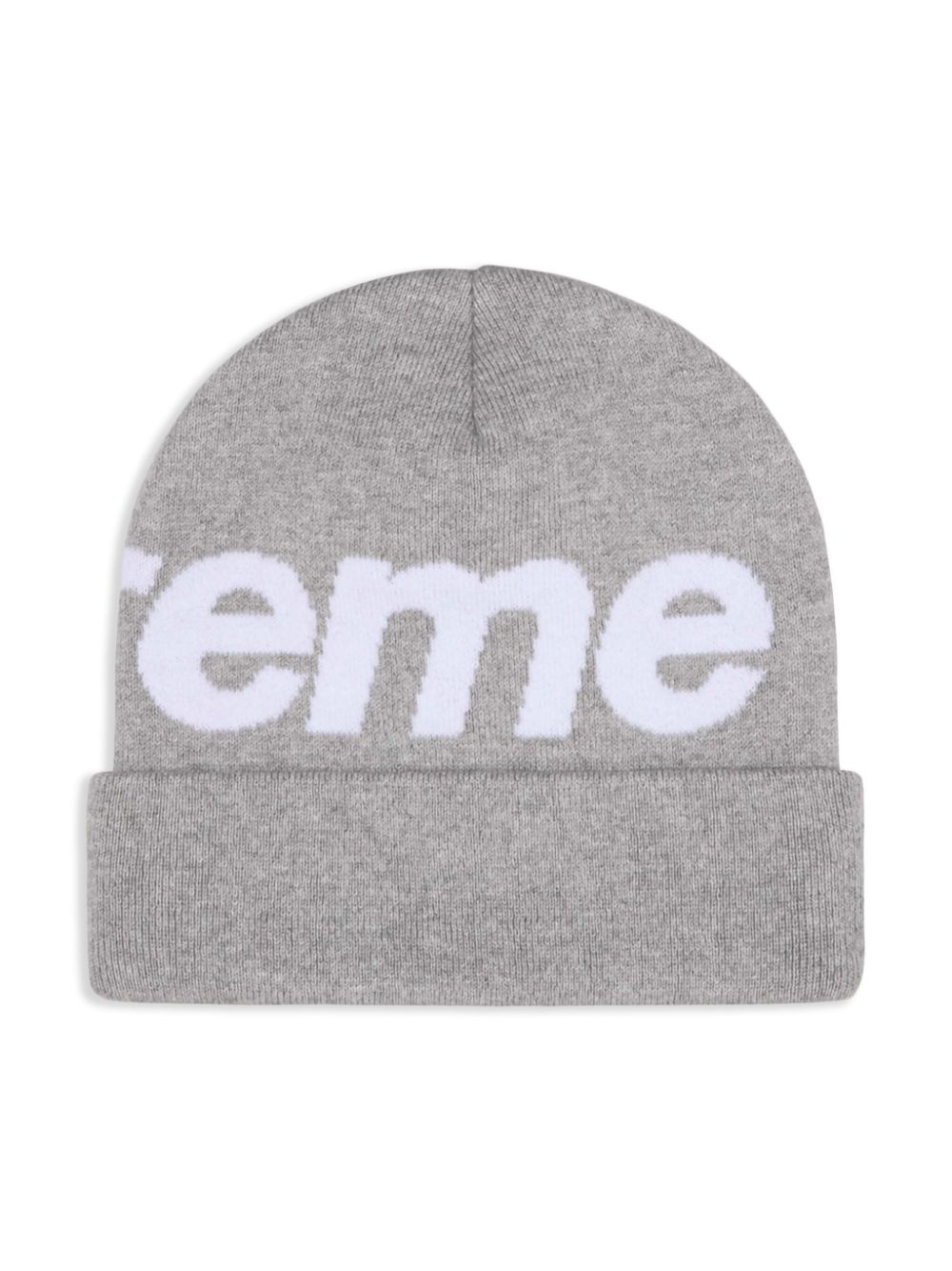 intarsia-logo beanie hat - 2