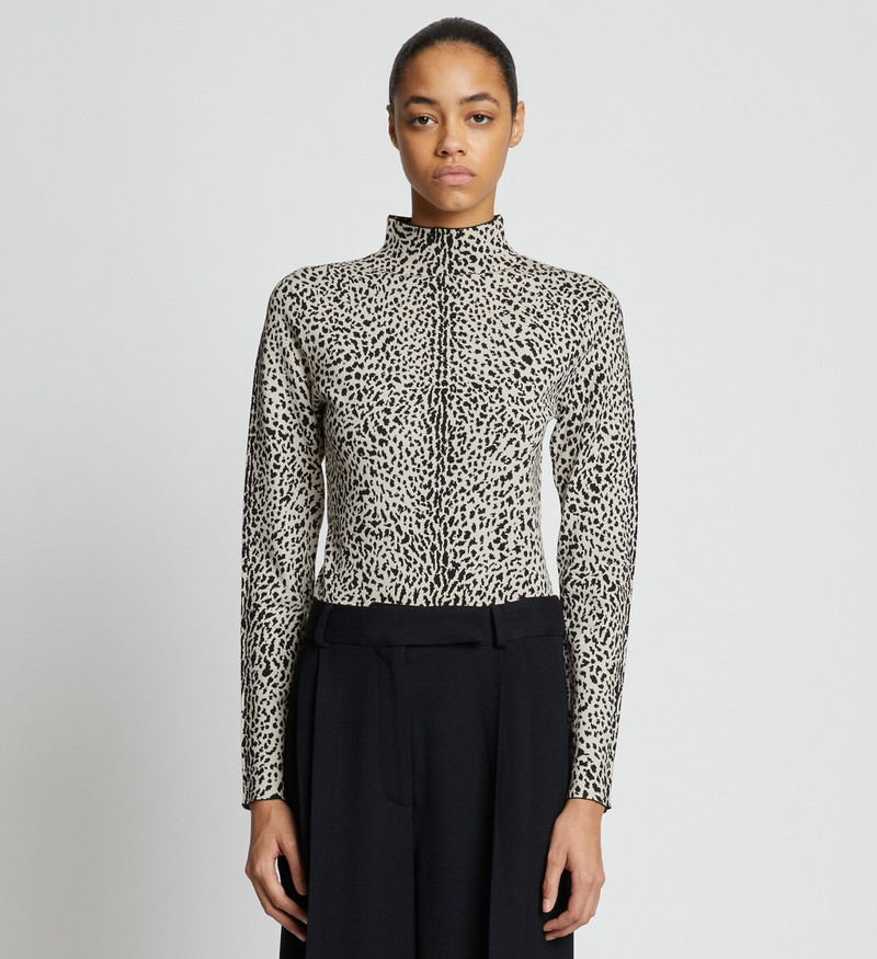 Cheetah Jacquard Turtleneck 2