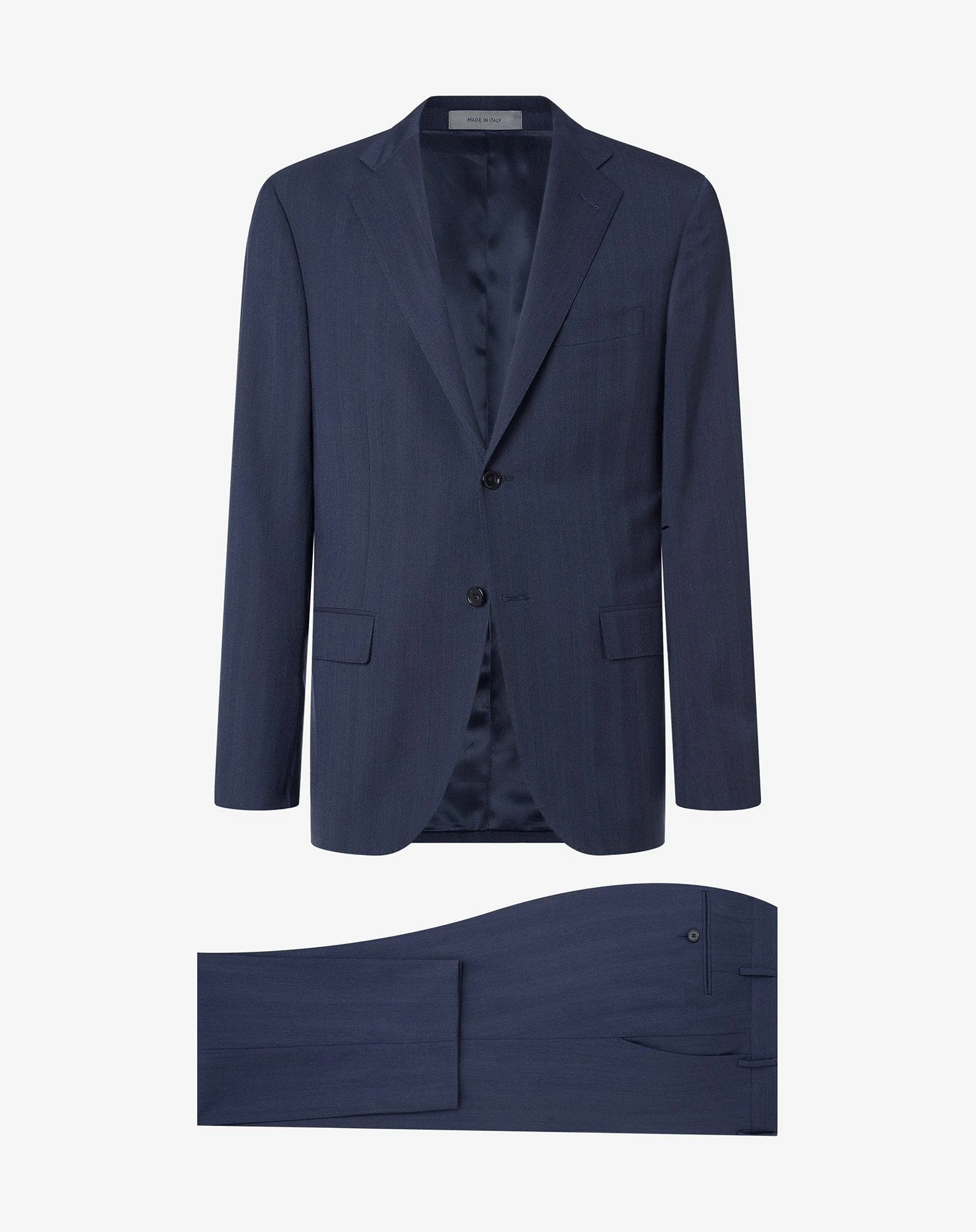 Navy blue 150's wool twill suit - 1