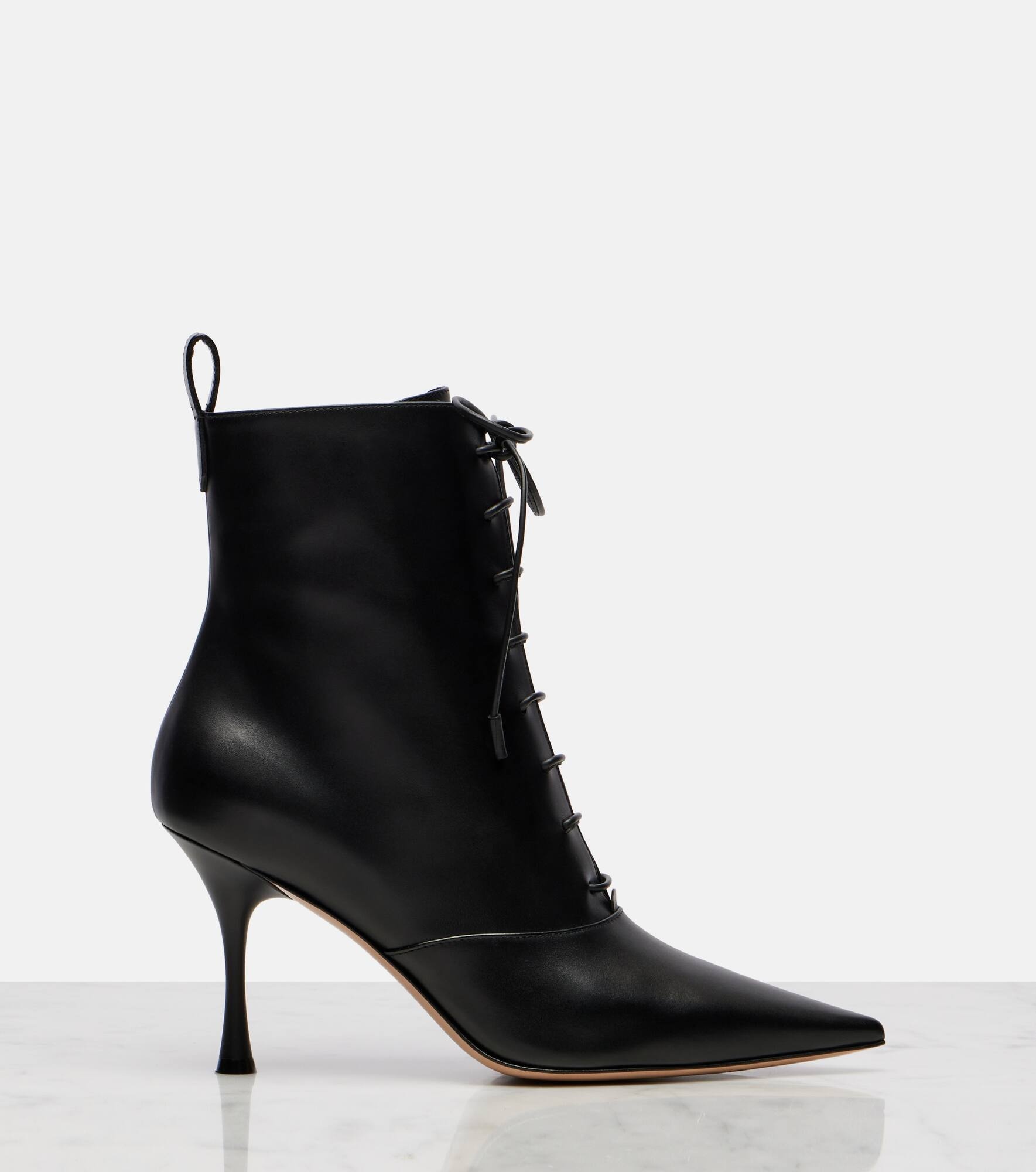 Leather lace-up boots - 4