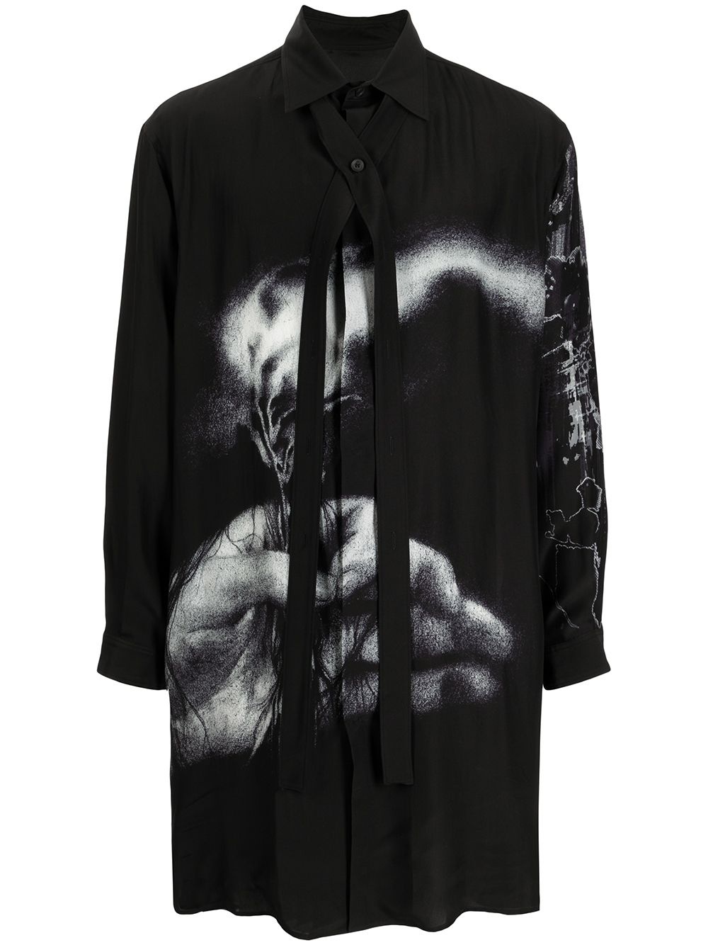 oversized graphic-print shirt - 1