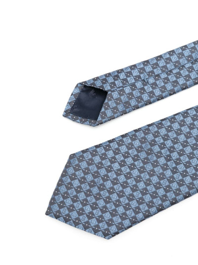 EMPORIO ARMANI geometric-pattern silk tie outlook