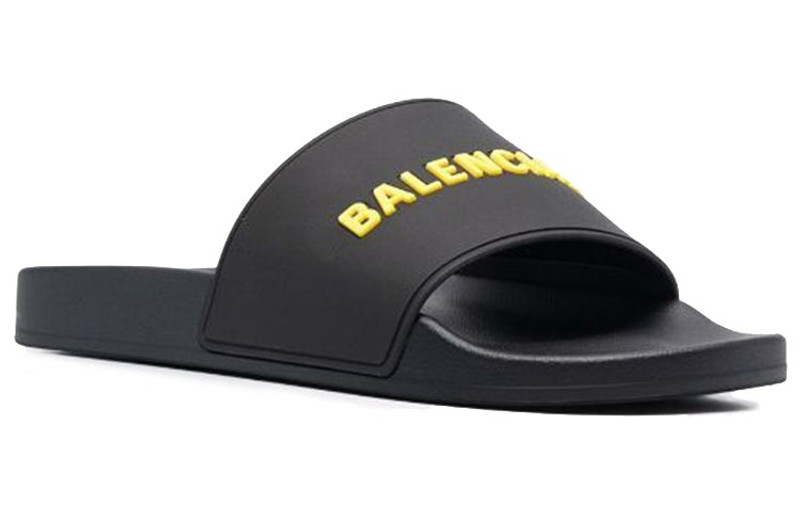 BALENCIAGA Balenciaga Pool Slides 'Black Yellow' 565826W1S801070 outlook