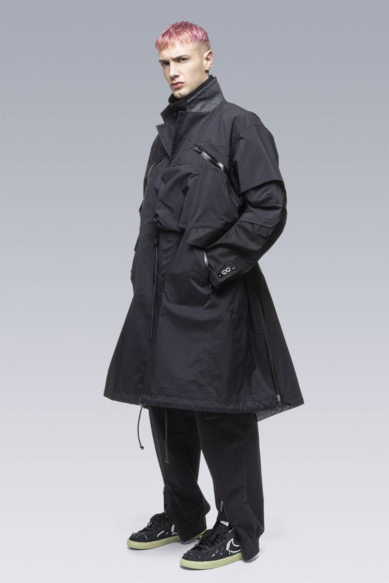 SAC-J2760 sacai / ACRONYM Trench Coat Black 9