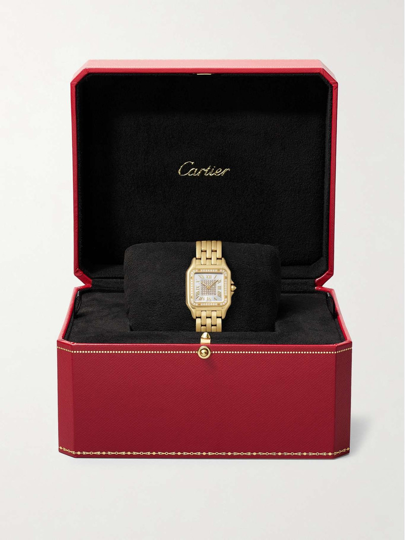 Panthère de Cartier medium 27mm 18-karat gold diamond watch White 7