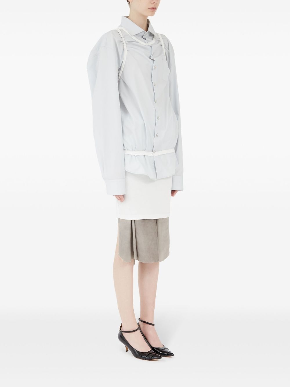 four stitch-logo cotton shirt - 3