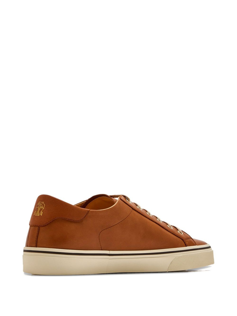 Brunello Cucinelli leather lace-up sneakers outlook