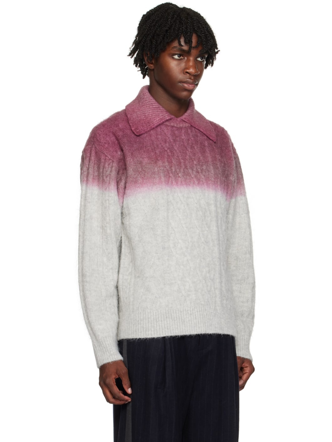 Pink & Gray Gradient Polo - 2