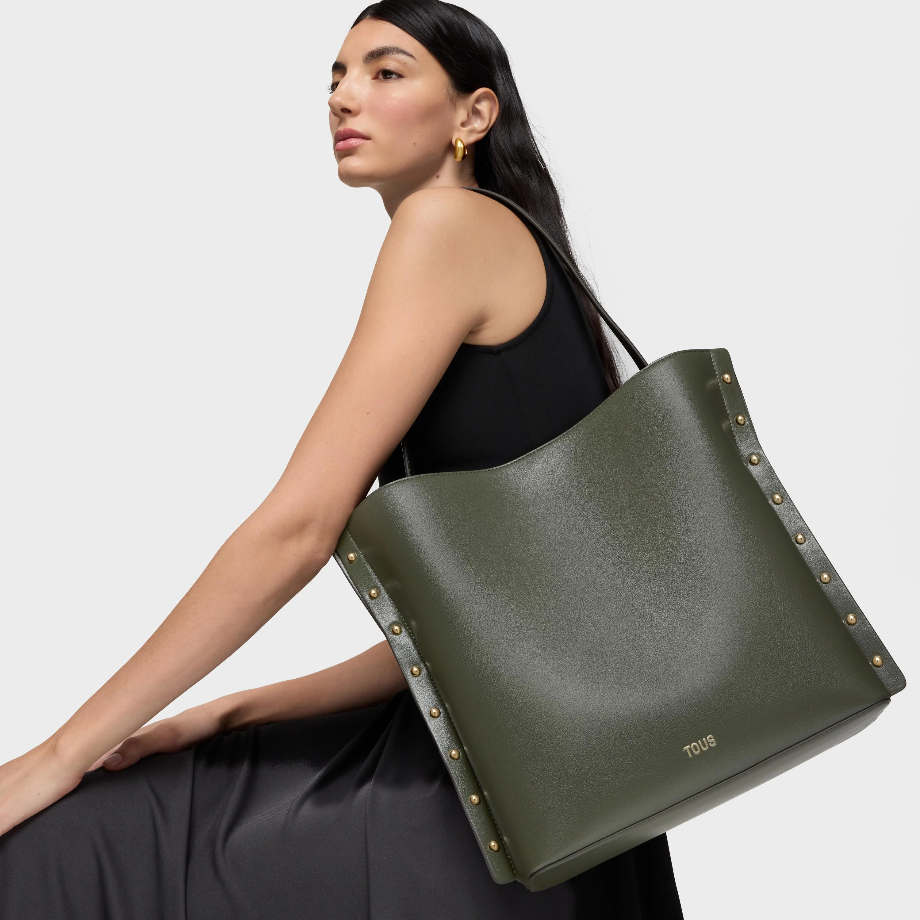 Khaki Tote bag TOUS Jewelry Studs - 1