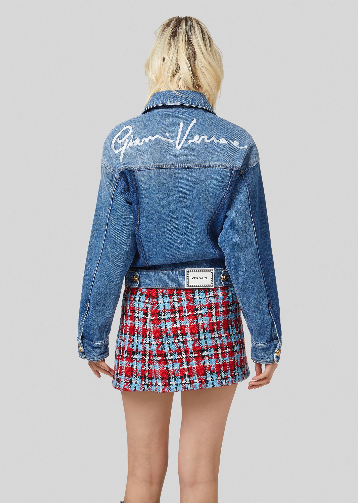 GV Signature Embroidered Denim Jacket - 3