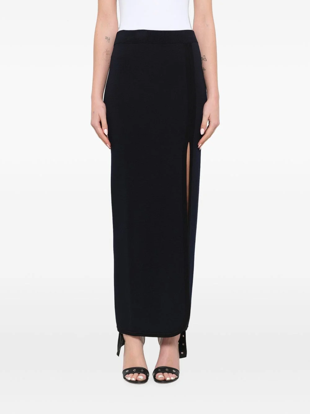 side-slit maxi skirt - 1